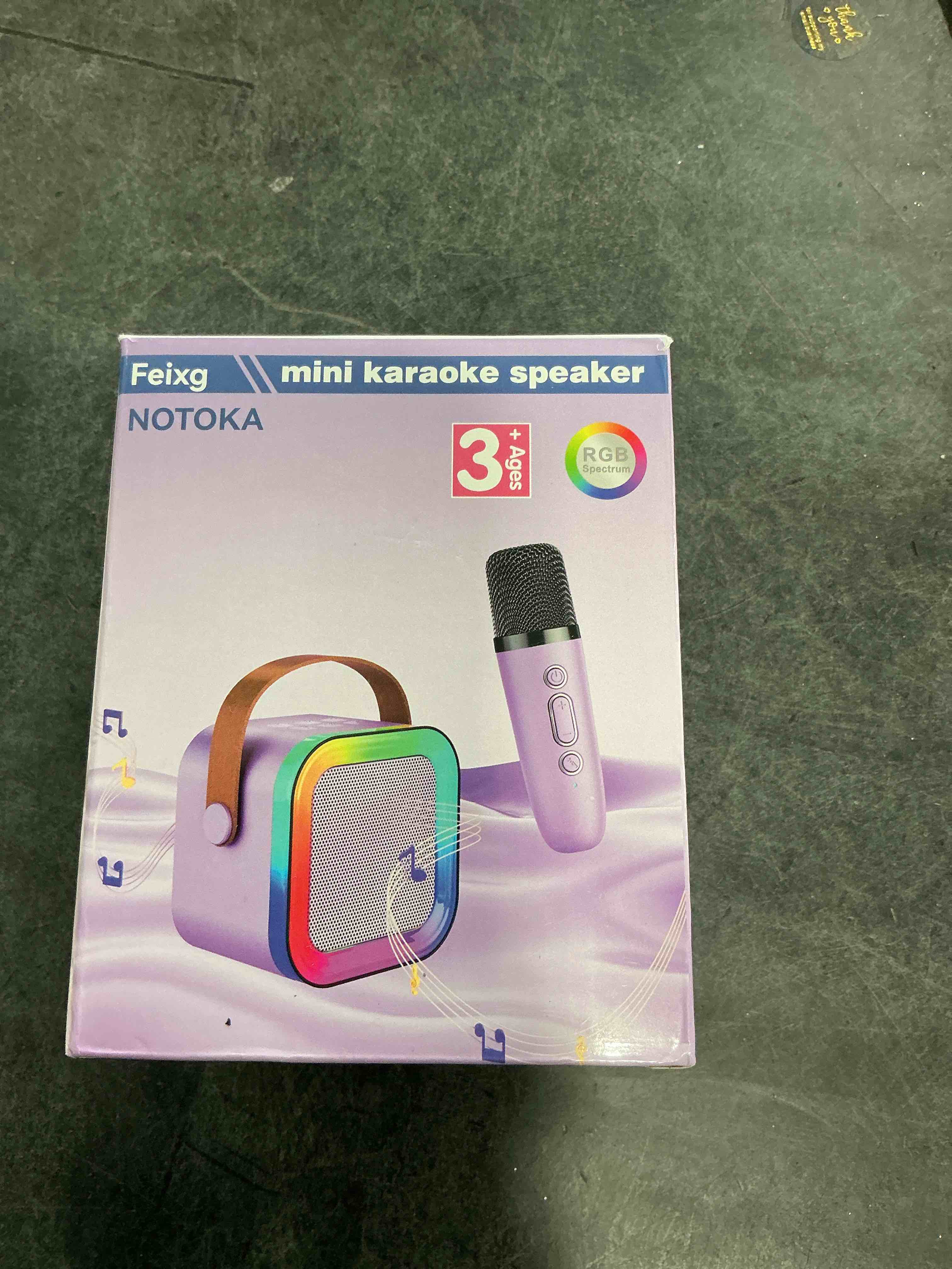 Condition photo showing New/Like New for Mini Karaoke Machine Speaker for Kids Adults,Portable Bluetooth with 1-2 Wireless Microphones,Christmas Birthday Gifts Toys Girls Boys Ages 4, 5, 6,7, 8,9,10,11,12+ Years Old Toddler (Blue - 2 Mic)