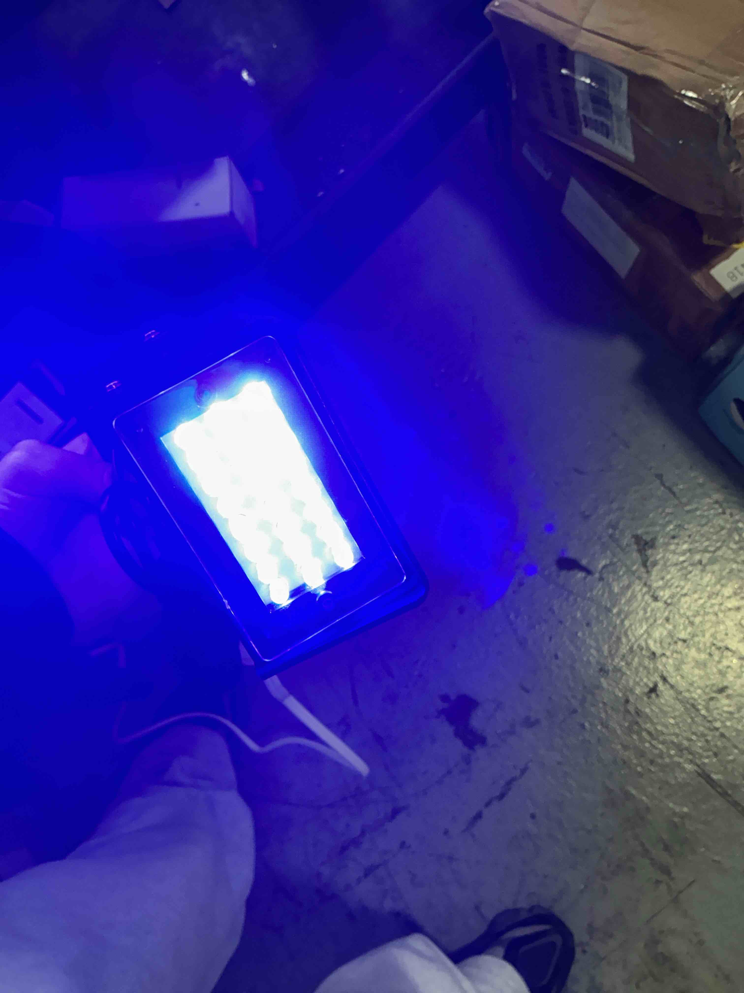 Condition photo showing Good Condition for ENUOLI 2 Mini LED Strobe Light Blue Color with 24 Super Bright LEDs Variable Speed Control for Christmas Clubs Stage Light Effect DJ Disco Bars Parties Halloween (Blue Color)2 pack