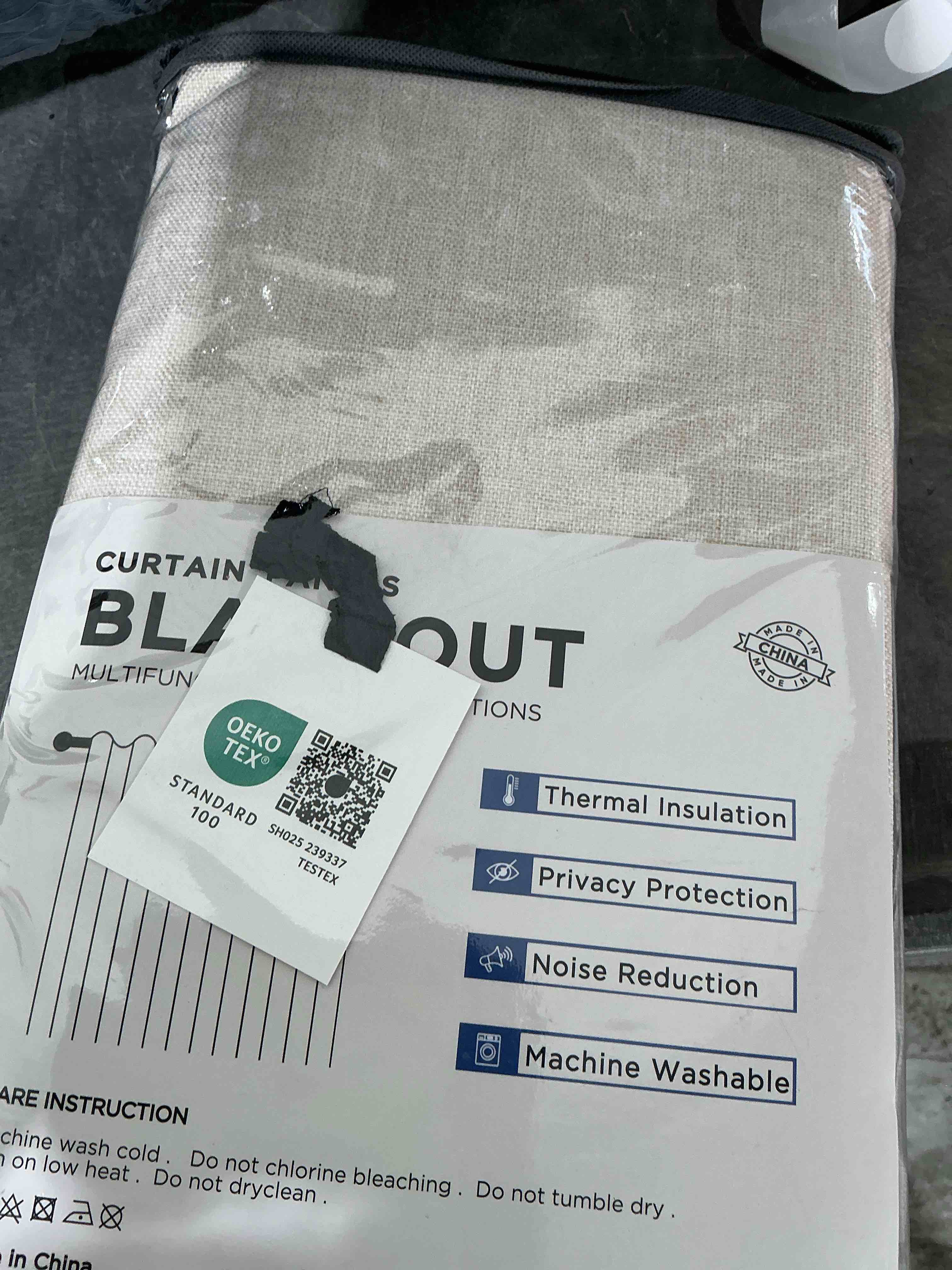 Condition photo showing Good Condition for 100% Blackout Shield Linen Blackout Curtains for Bedroom 84 Inches Long, Back Tab/Rod Pocket Living Room Drapes, Thermal Insulated Blackout Curtains 2 Panels Set, 50" W x 84" L, Cream Cream 50"W x 84"L (Pack of 2)