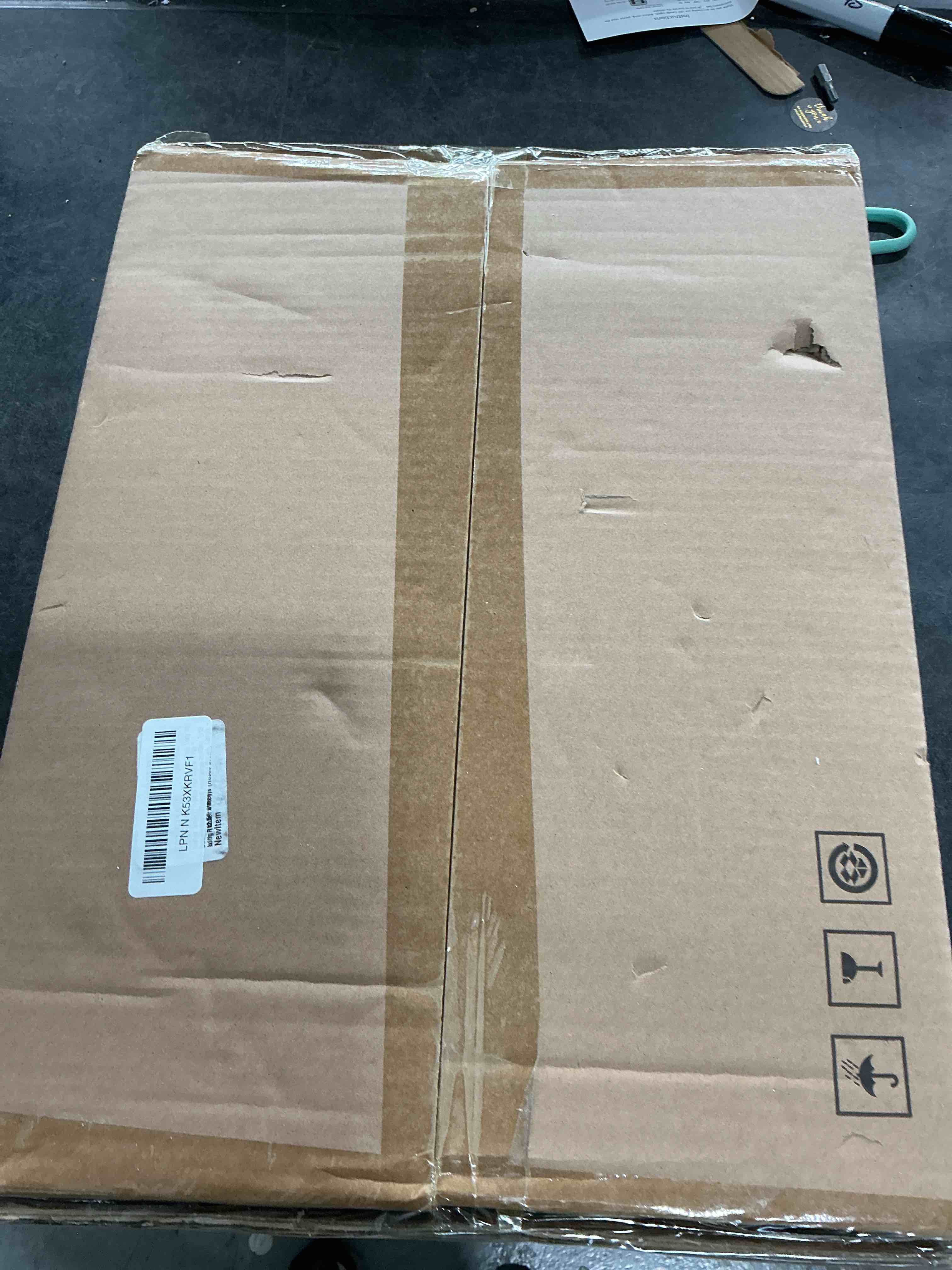 Condition photo showing New/Like New for Appliance Slider, Sliding Tray for Coffee Maker, Coffee Pot Slider for Countertop, Kitchen Appliance Rolling Tray with Rubber Wheels (Rustic Brown, Large - Long (12.5” x 16”)) Rustic Brown 12.5" x 16" x 1.4"