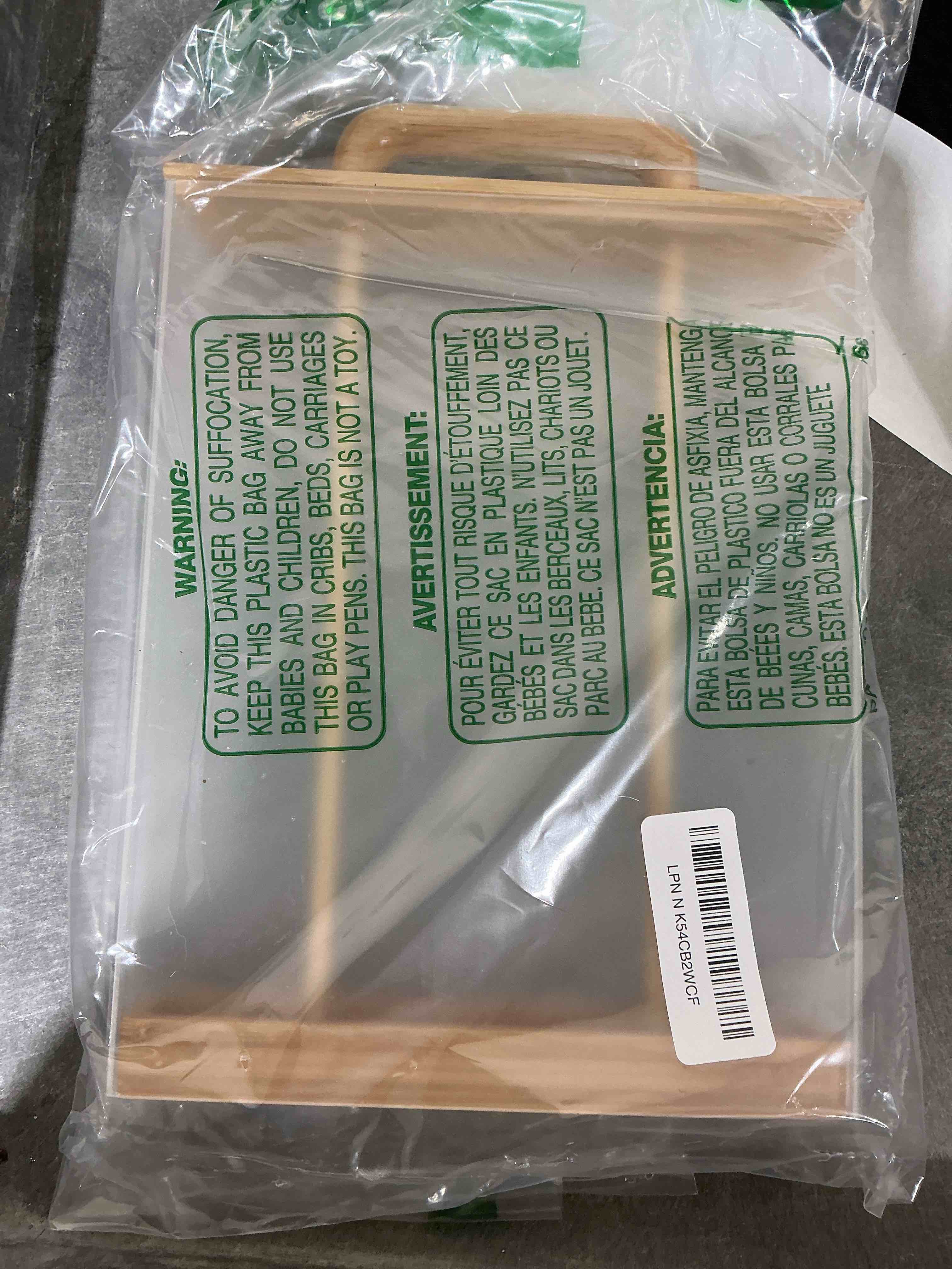 Condition photo showing Good Condition for LemonRoad Counter Straw Holder Dispenser, 9.84 Inch Square Drinking Straw Dispenser Acrylic with Bamboo Lid for Thanksgiving Christmas Party Storage, Not Included Straws