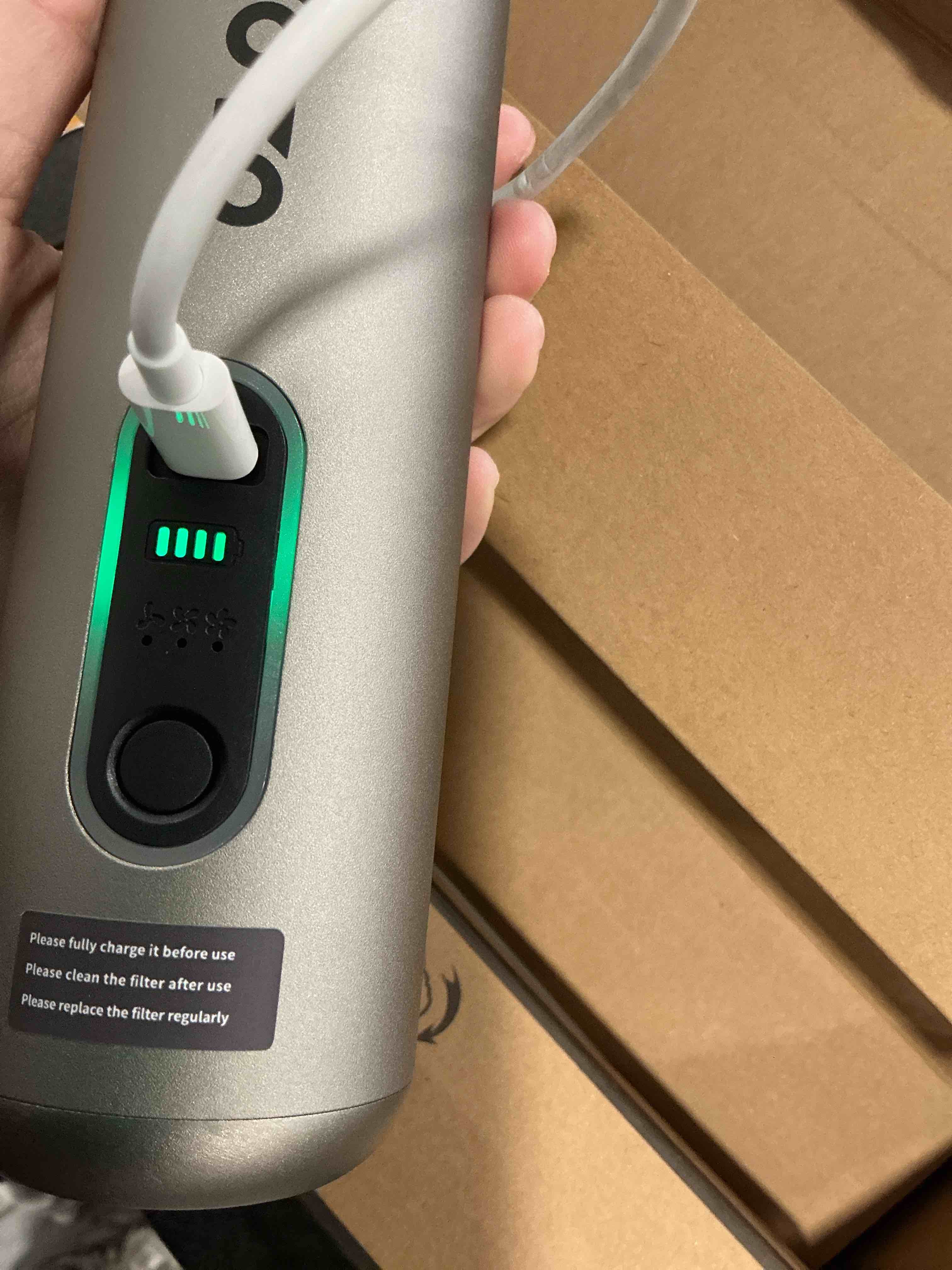 Condition photo showing Good Condition for Car Vacuum, Handheld Vacuum Cordless with 21000Pa Powerful Suction & 3 Modes, 4-in-1 Portable Hand Held Mini Vacuum Cleaner Rechargeable, Ultra Light for Car Home Office (Silver)