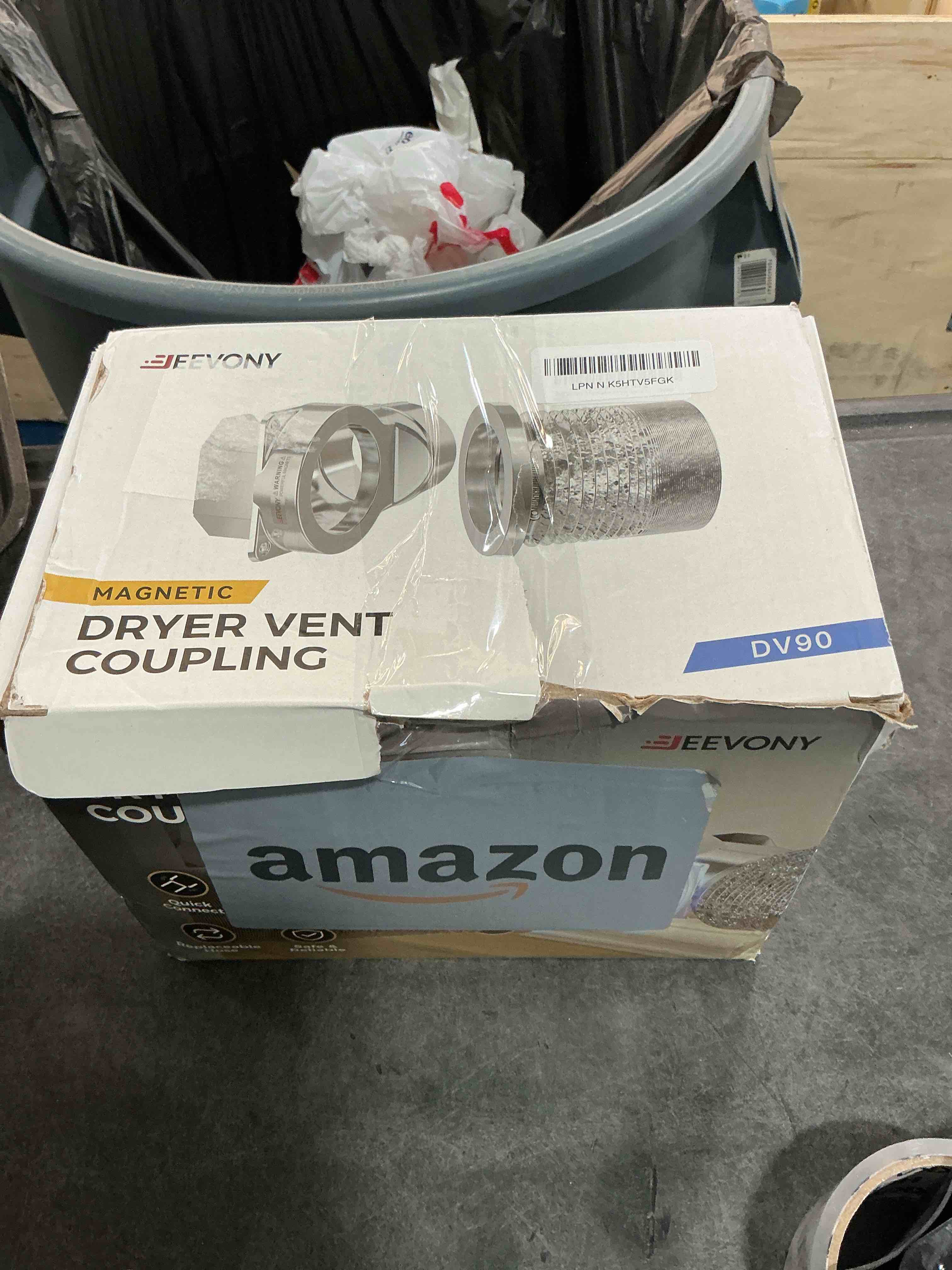 Condition photo showing Good Condition for Magnetic Dryer Vent Coupling DV90 Airtight Seal Dryer Vent Connector Kit Easy to Clean Quick Connector Including a 2.6ft 4" Duct and two Clamps(Aluminum M)