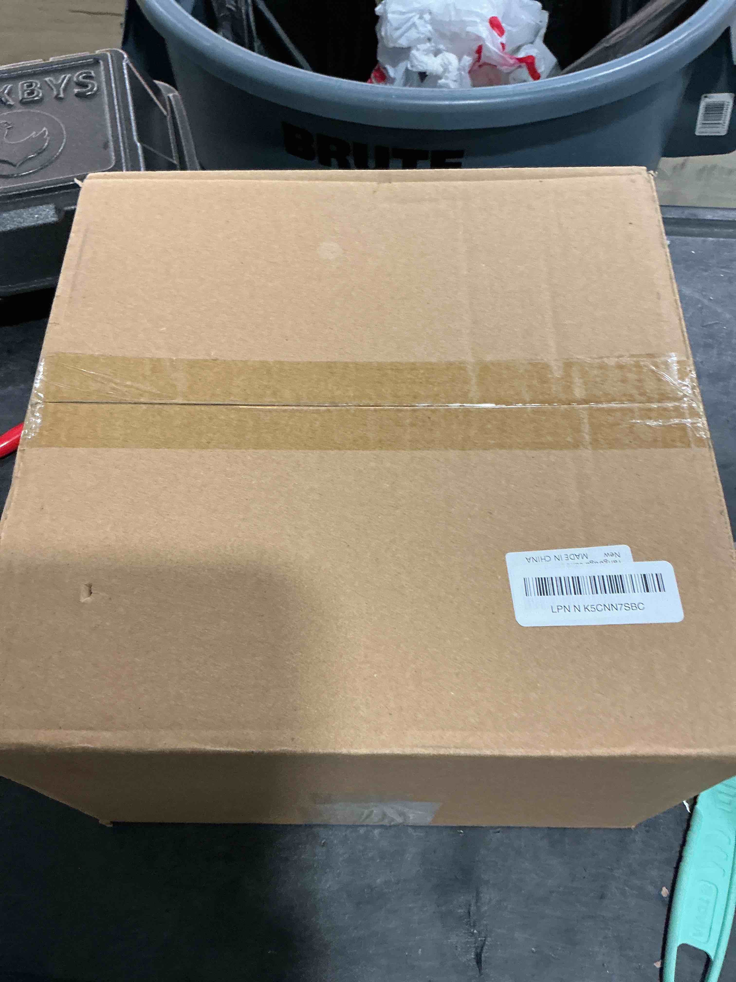 Condition photo showing New/Like New for Yangbaga Glass Cake Stand with Lid,11in Wooden Rotating Cake Stand with Dome Cover, Cake Plate Display Server Tray for Birthday Kitchen Party High base + Rotating + Glass Lid Stand