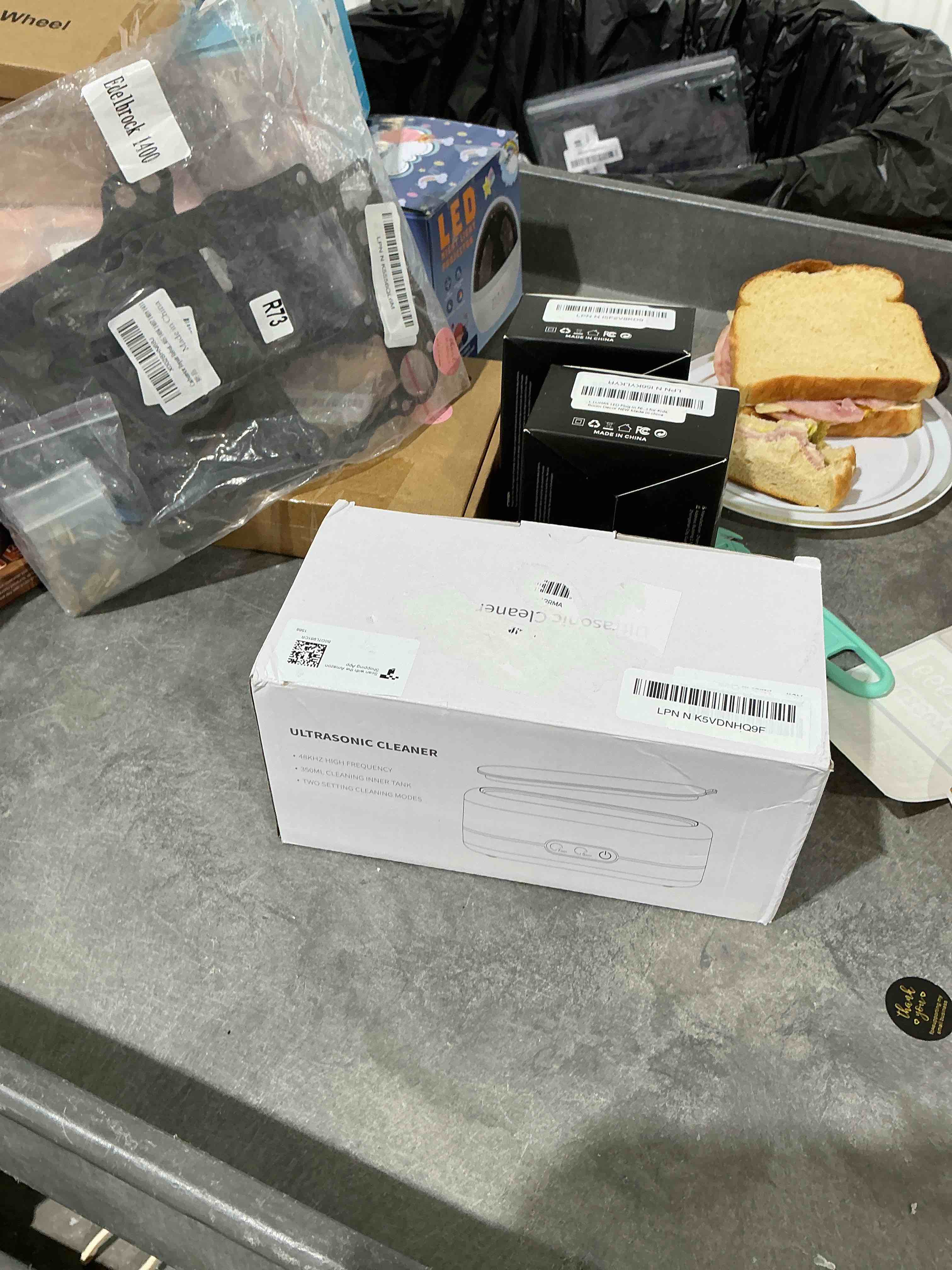 Condition photo showing New/Like New for Ultrasonic Jewelry Cleaner, 48KHz Ultrasonic Cleaner Machine for Jewelry, Eyeglasses, Rings, Watch Strap, Dentures- Dual Cleaning Modes, 304 Stainless Steel Tank White