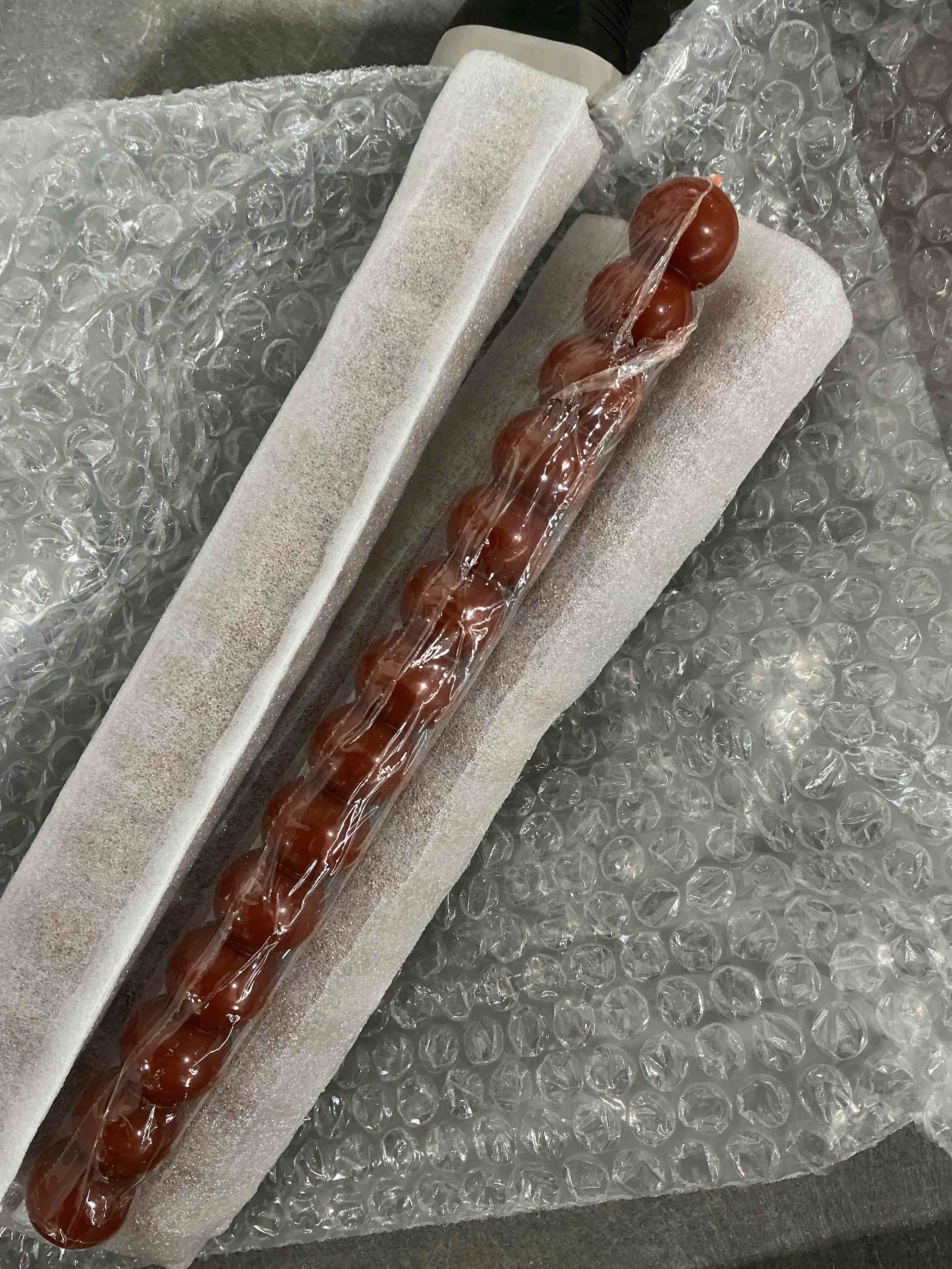 Condition photo showing Good Condition for Brown Spiral Taper Candles Twisted Candle Conical Stick Candles for Holiday Wedding Party Wax Unscented Dinner Candle Dripless,Christmas Gift H 10 Inch, 4pcs?Brown-C? 10''-brown-C