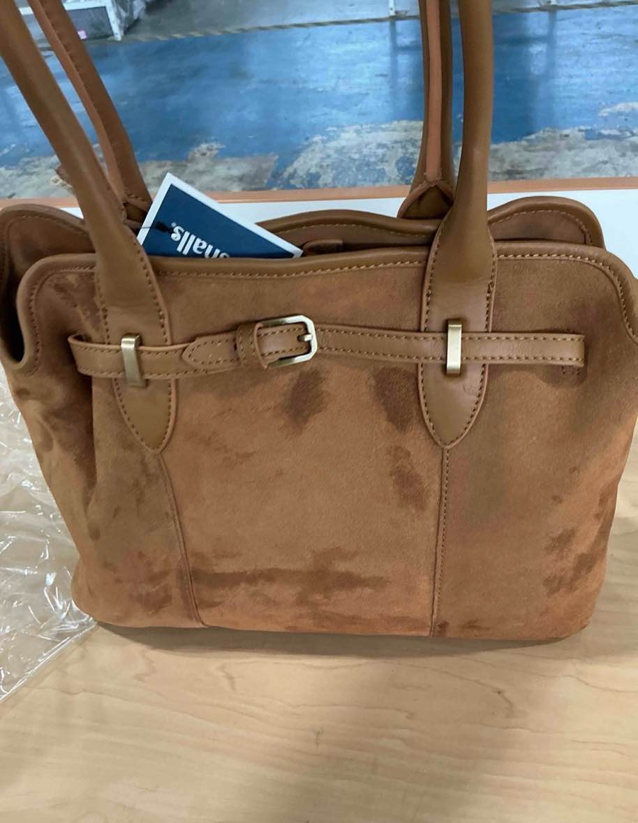 Brown Genuine Suede Leather Bag