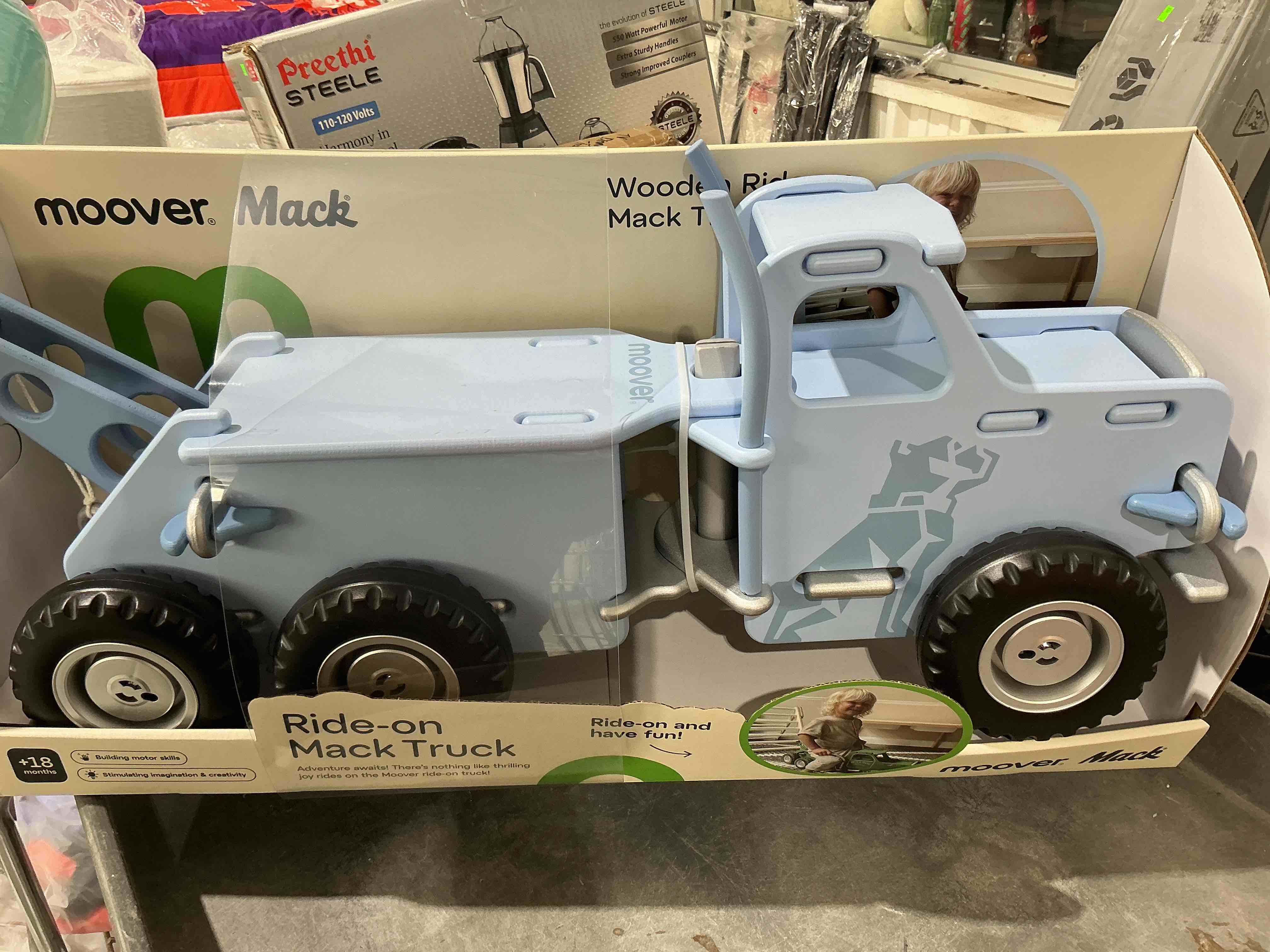 Moovers Mack Truck Wooden Ride-On Toy