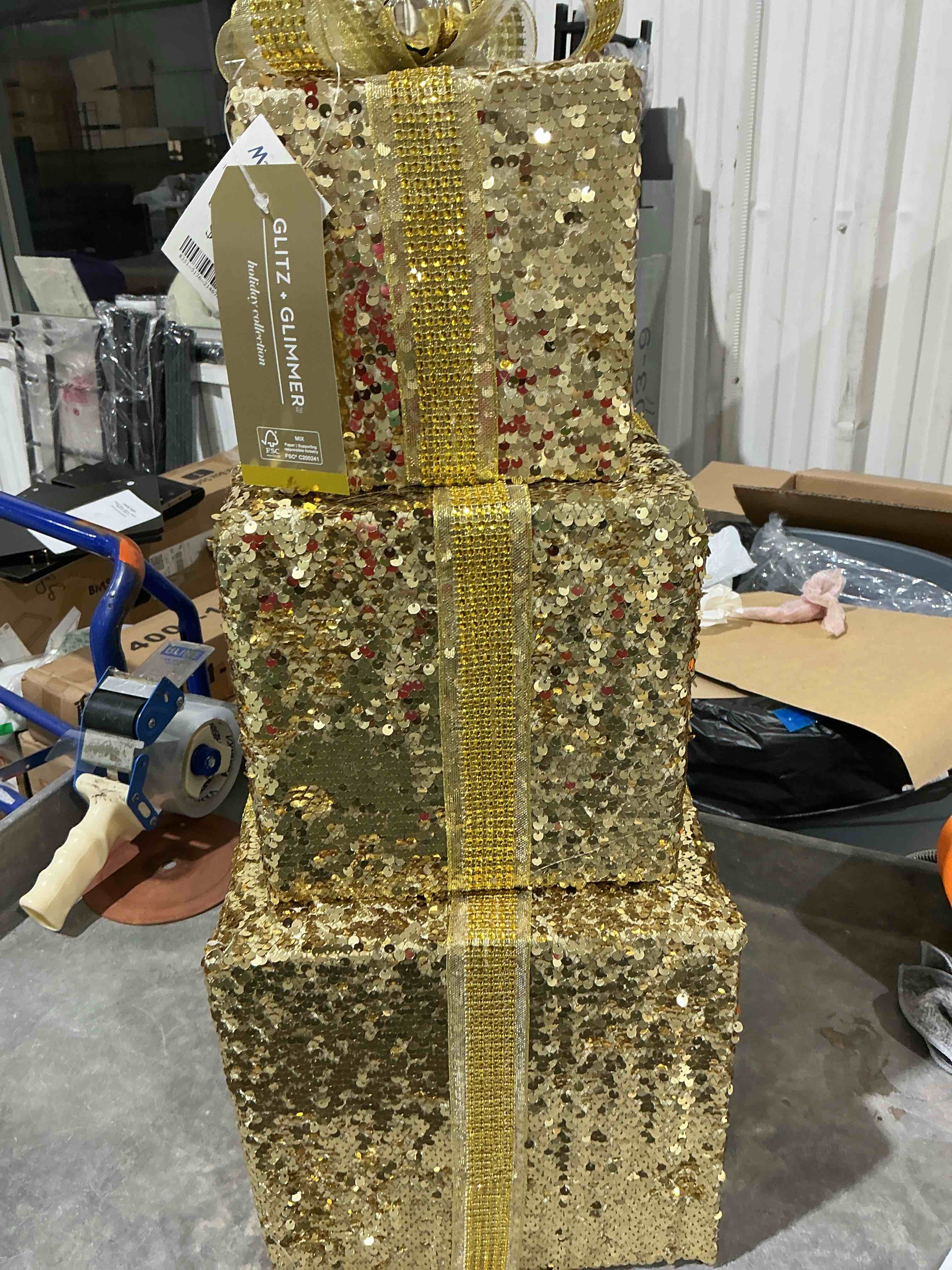 Glitz and Glimmer Celebration Collection stacked Presents