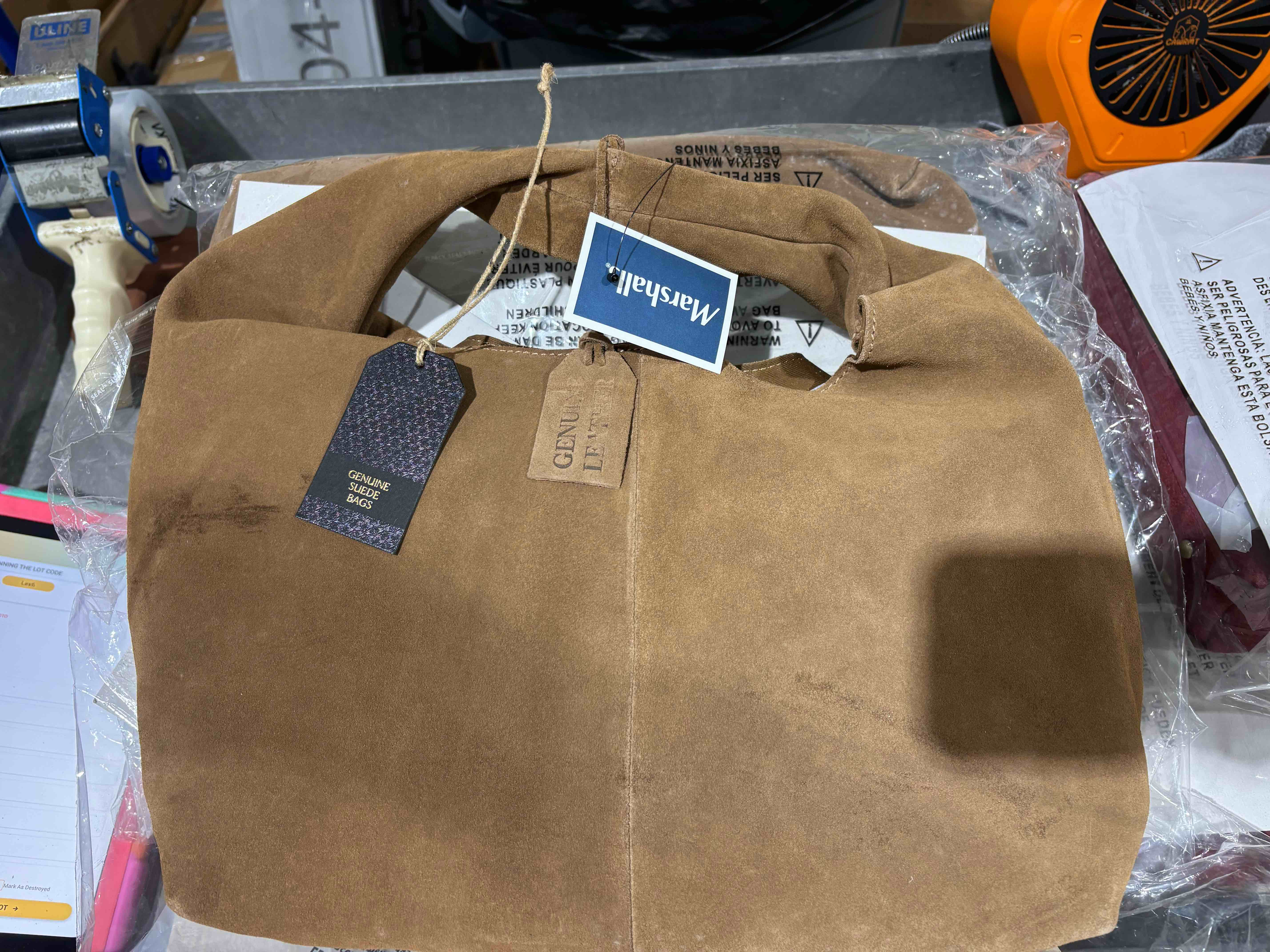 Tan Genuine Brown Leather BoHo Bag