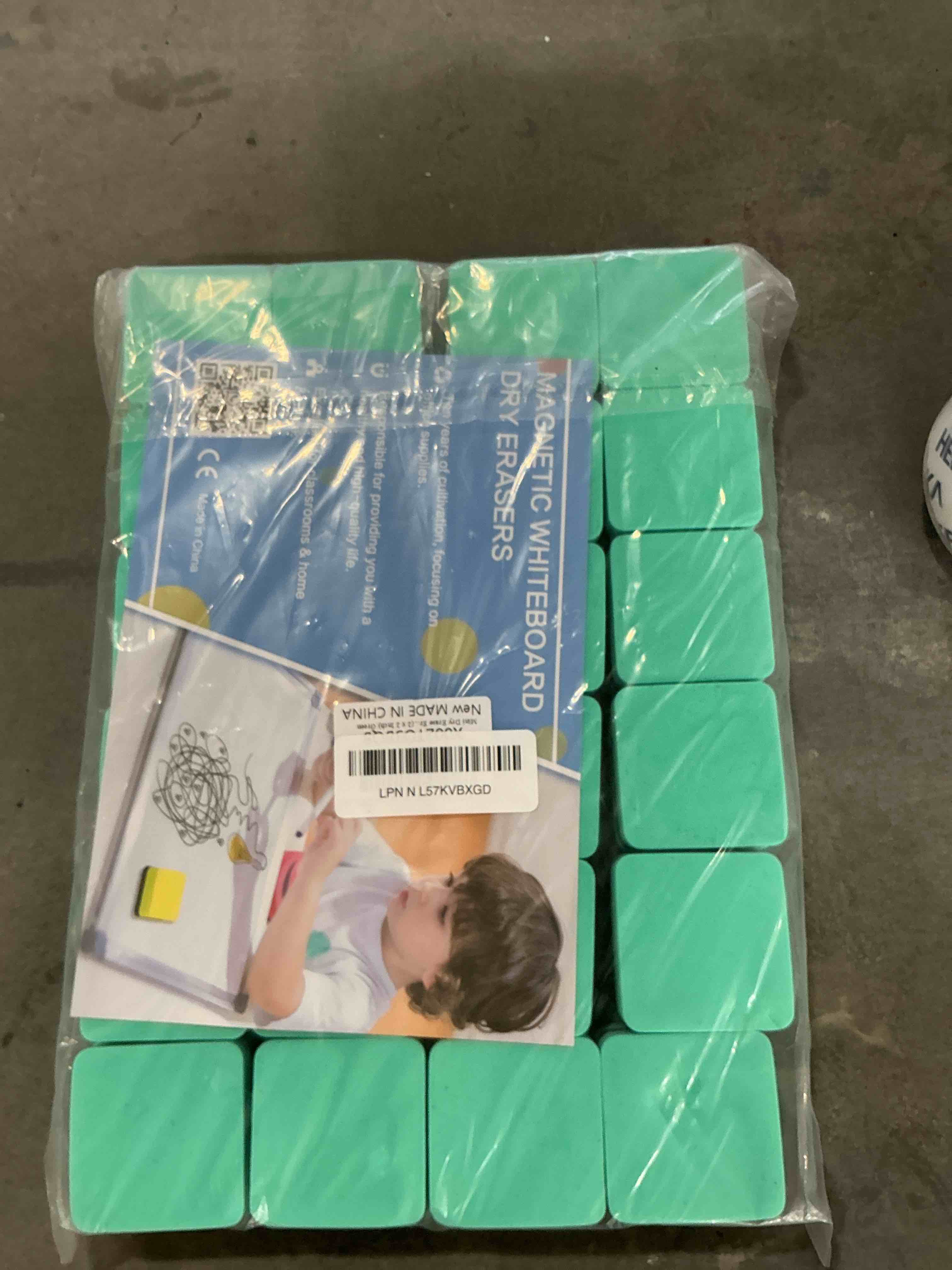 Condition photo showing New/Like New for Mini Dry Erase Erasers, IHPUKIDI 48 Pack Magnetic Whiteboard Dry Erasers Chalkboard Cleaner Wiper for Kids and Classroom Teacher Supplies, Home and Office (2 x 2 Inch) Green 48pack-green