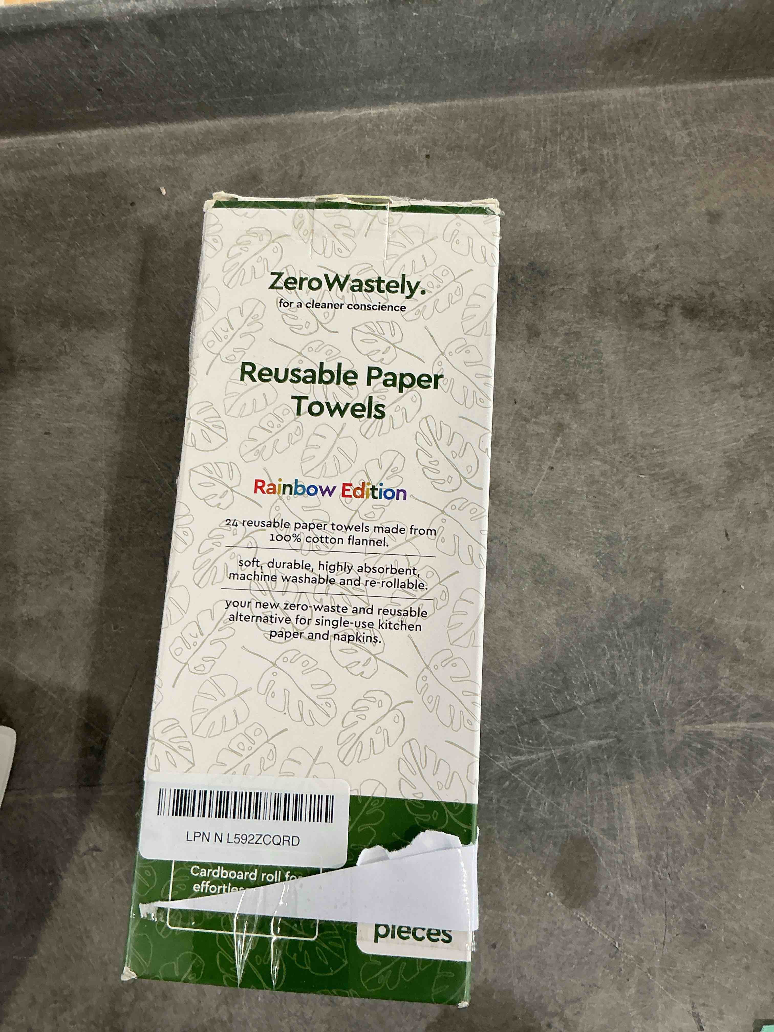 Condition photo showing New/Like New for Reusable Paper Towels - Value Pack of 24 Paperless Paper Towels! - 100% Cotton, Super Soft, Absorbent, Washable and Made To Last 24 Count (Pack of 1) Rainbow