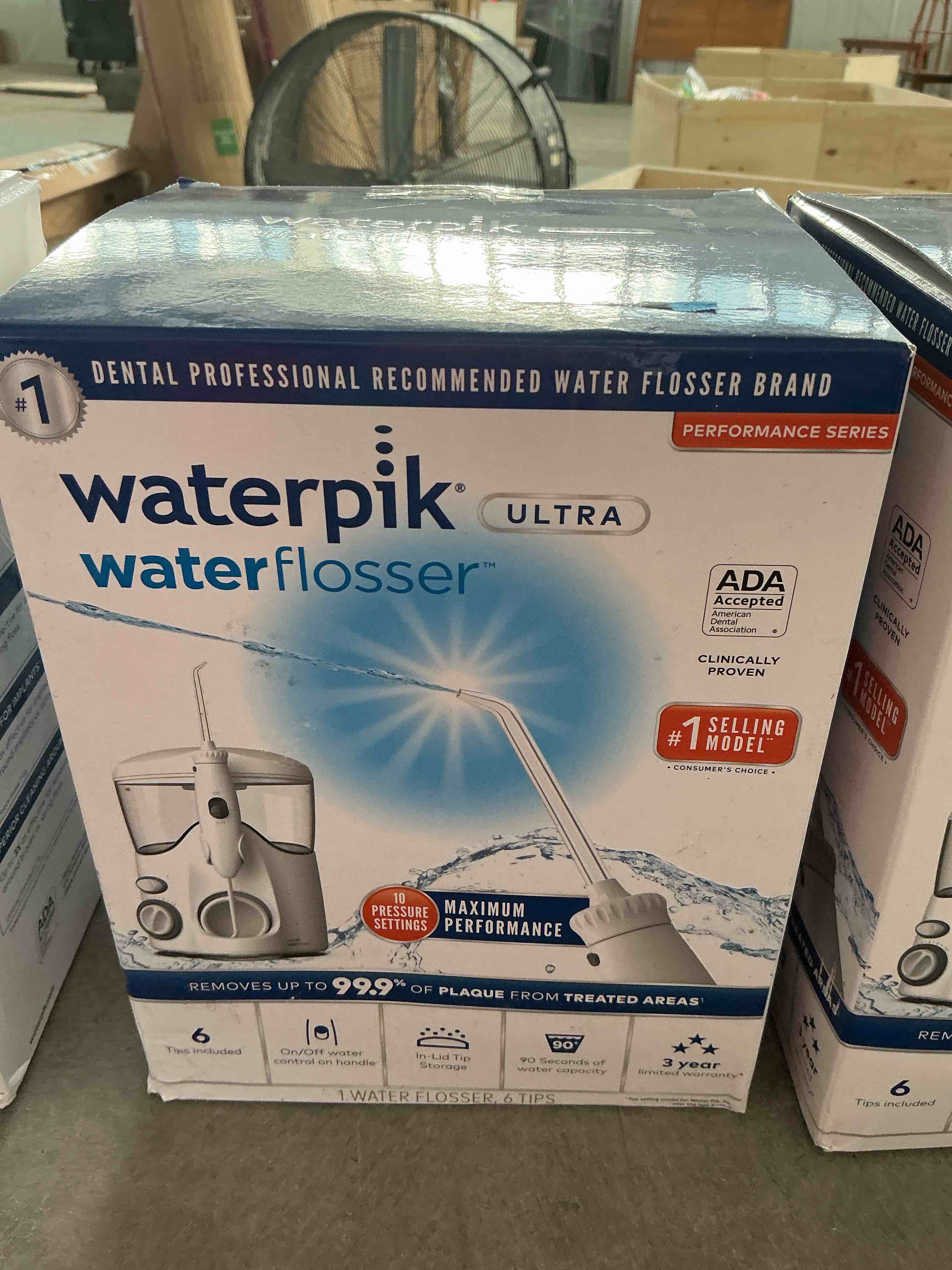 Waterpik Aquarius Water Flosser For Teeth Cleaning, Gums, Braces, Dental Care, Electric Power With 10 Settings, 7 Tips For Multiple Users And Needs, ADA Accepted, White WP-660, Packaging May Vary
