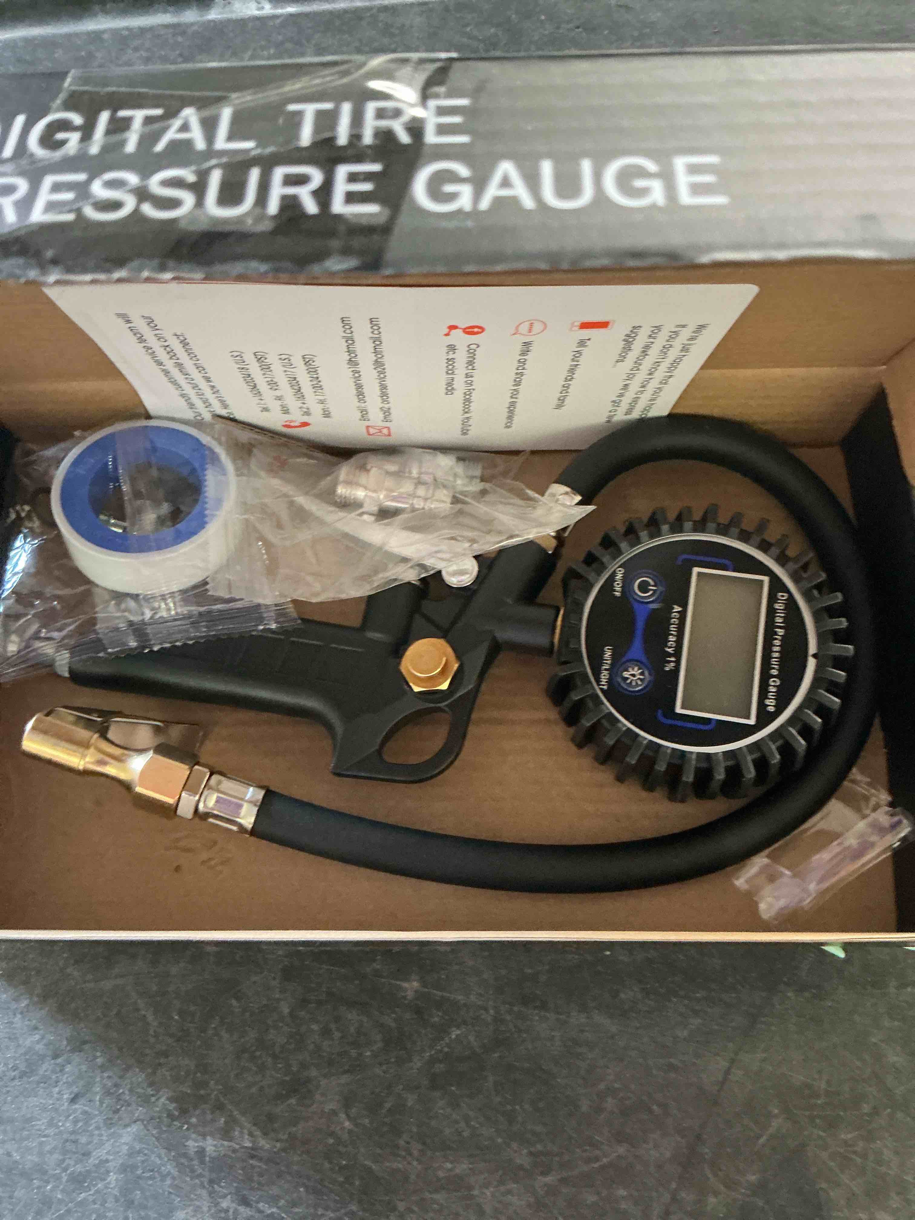 DigitPro Digital Tire Pressure Gauge with Inflator, Air Compressor Accessories with Air Chuck Quick 