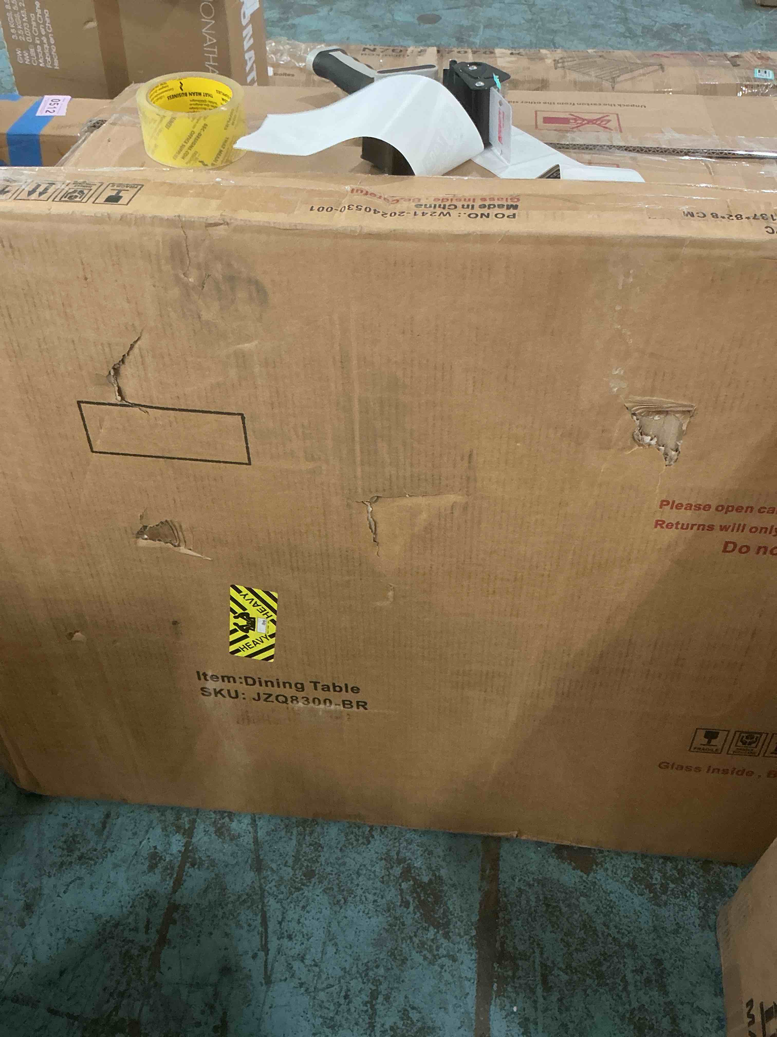 Condition photo showing New/Like New for spancraft clear tempered glass table top - flat polish edge