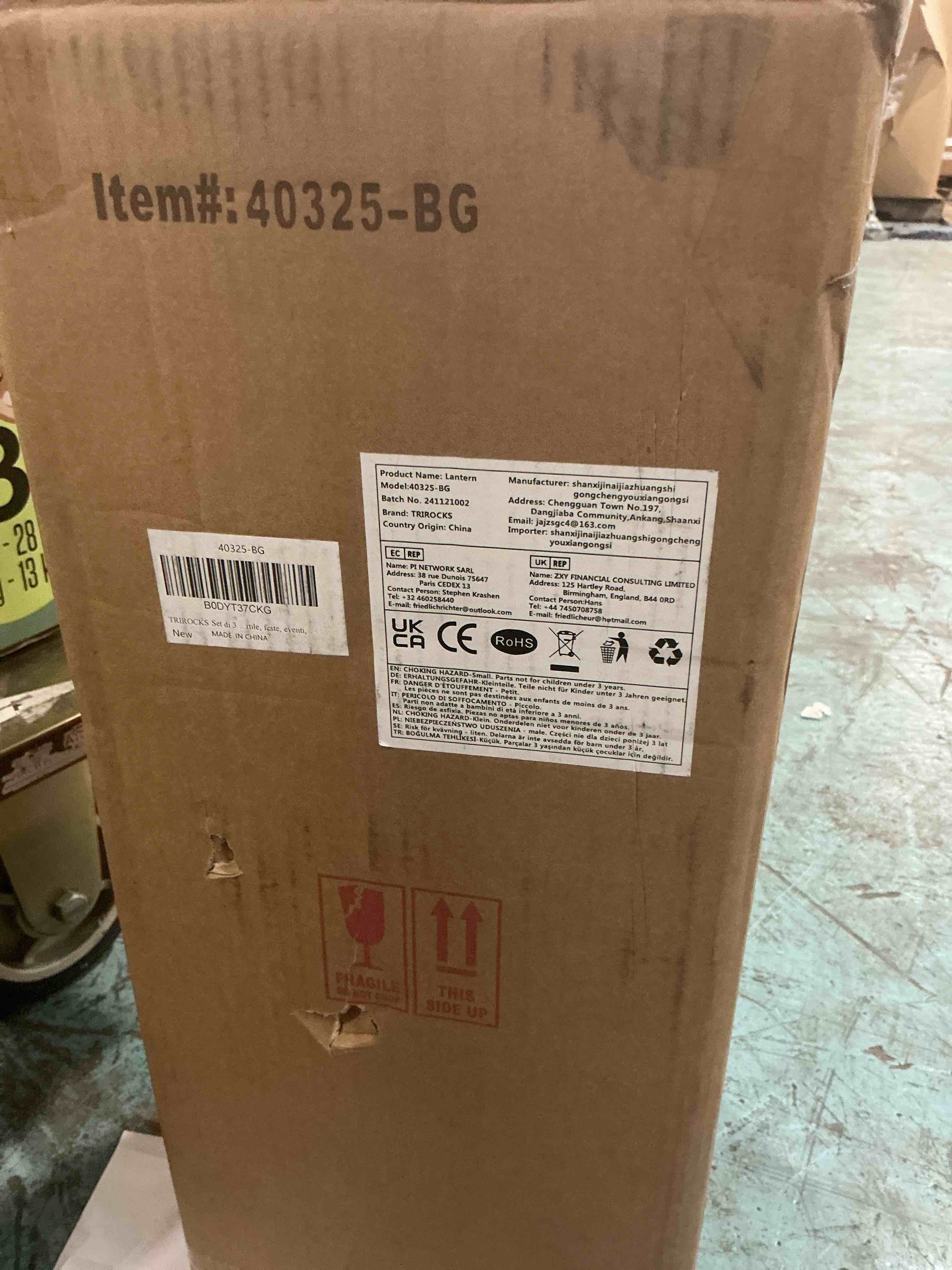 Condition photo showing New/Like New for trirocks set of 3 vintage candle lanterns 10/14/19.5''h decorative outdoor lantern metal candle holder with tempered glass for home living room garden yard event indoor outdoor (black with gold brush)