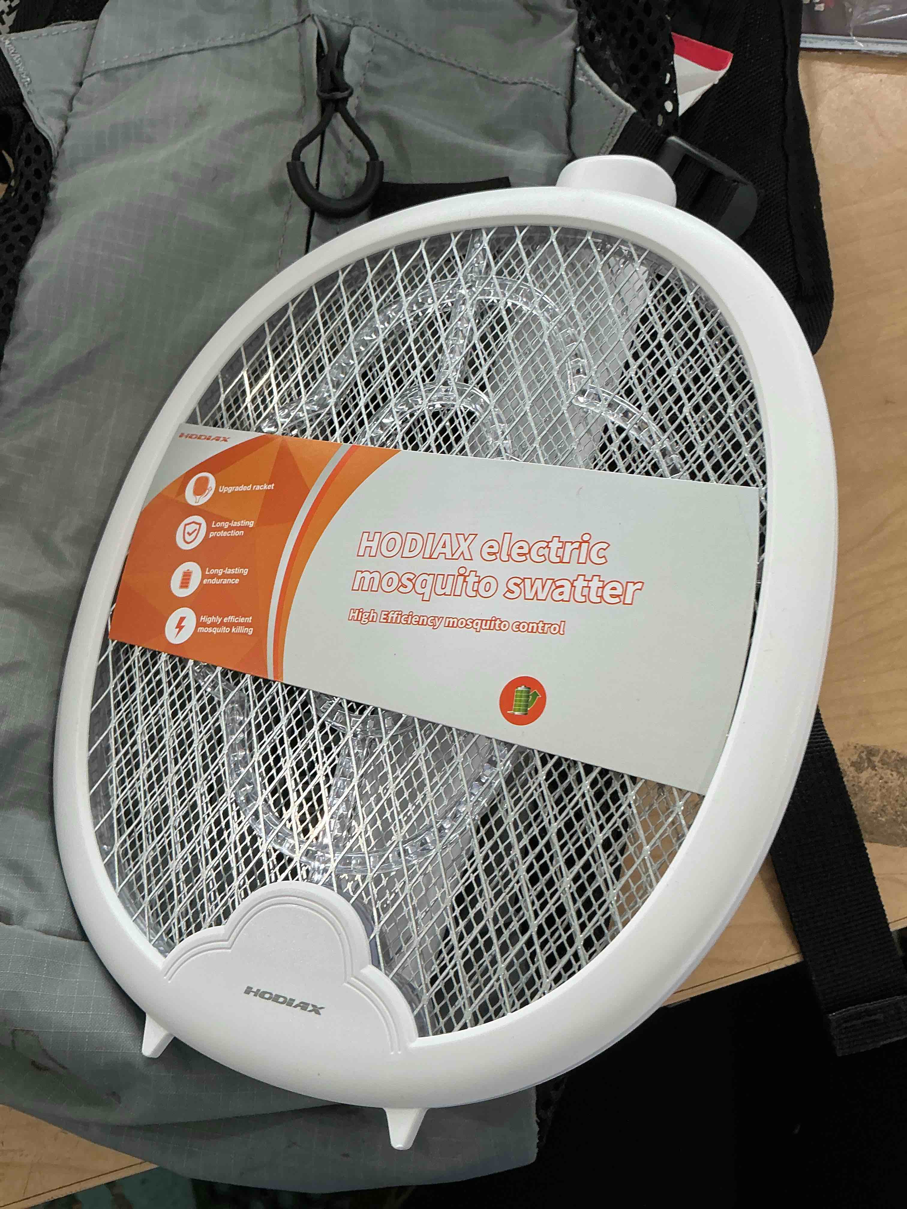 Condition photo showing New/Like New for yschois electric fly swatter, bug zapper companion, mosquito killer racket | gold zone voltage, densest 3mm mesh, apple-like weight, aa battery operated (not incl) - pro swat tips for indoor & outdoor