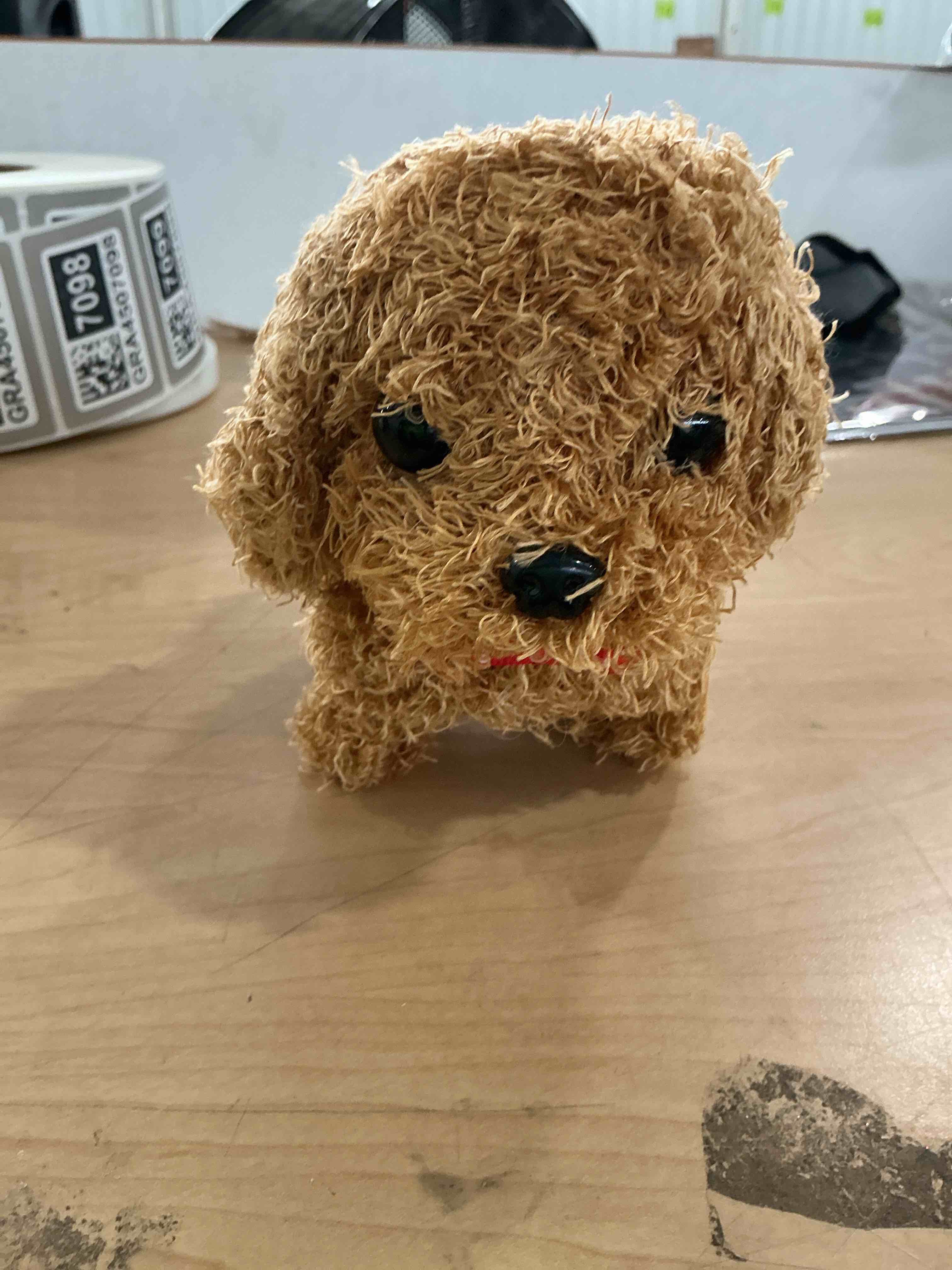 Condition photo showing New/Like New for ksabvaia plush teddy toy puppy electronic interactive dog - walking, barking, tail wagging, stretching companion animal for kids toddlers