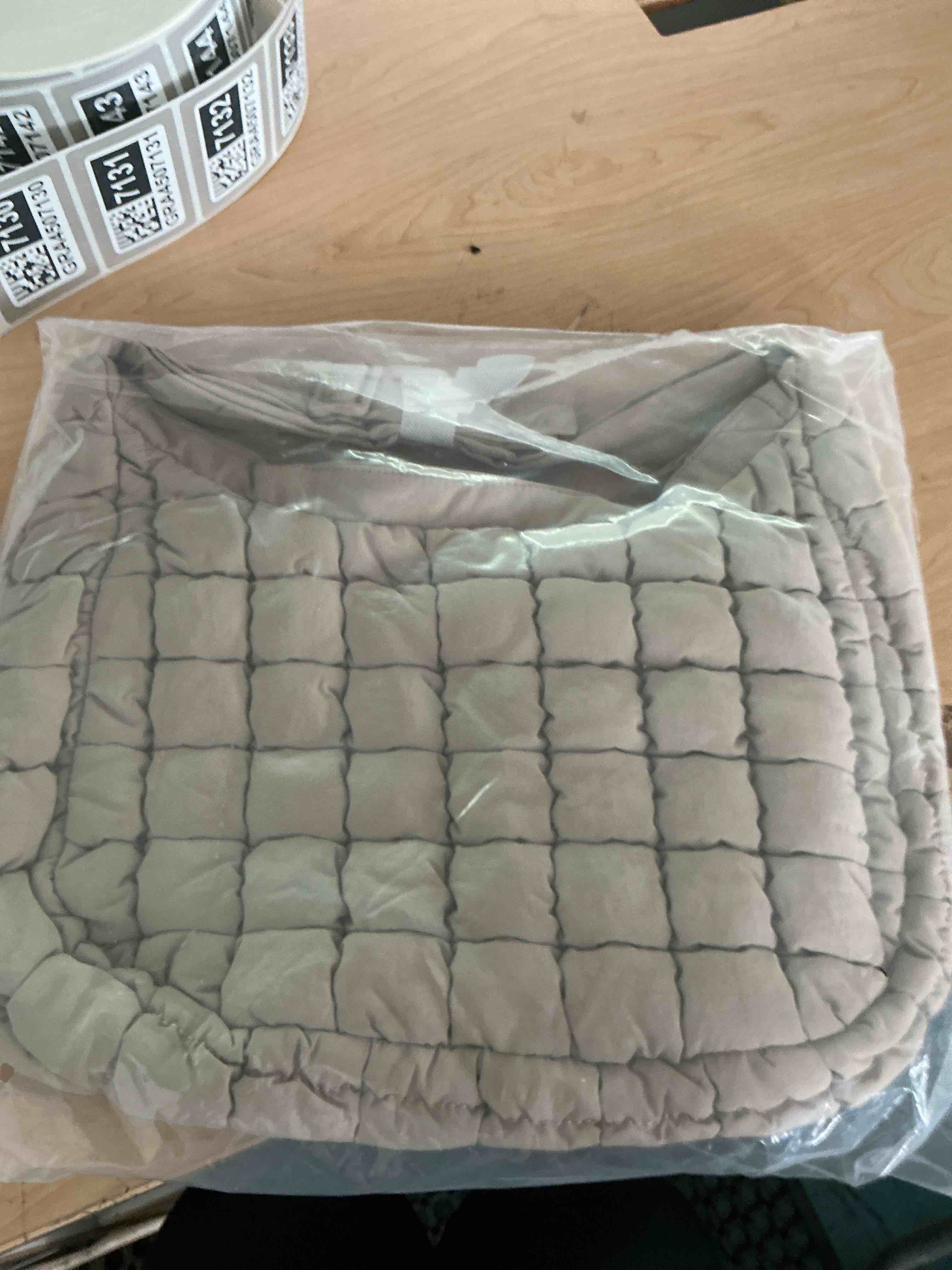 Condition photo showing New/Like New for quilted puffer tote bag purse puffy crossbody shoulder bag,lightweight nylon hobo bag puffer carryall bag for women girl khaki medium