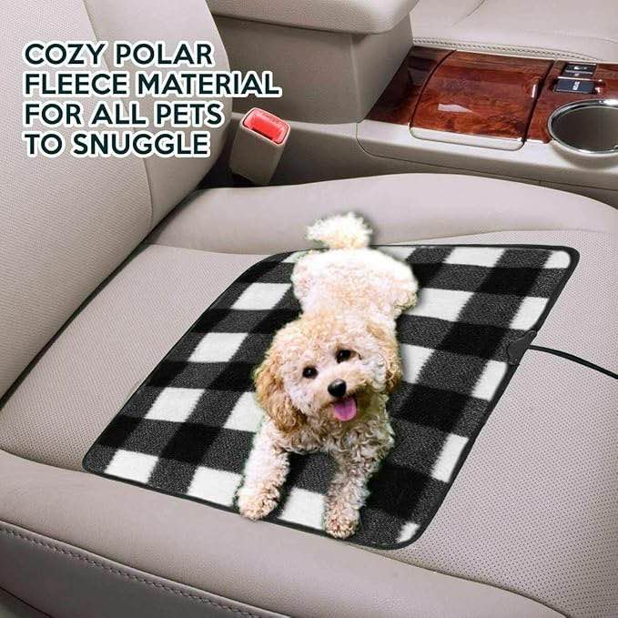 Condition photo showing New/Like New for zonetech black and white warming pad, warms on cold weather, perfect sizing for pets