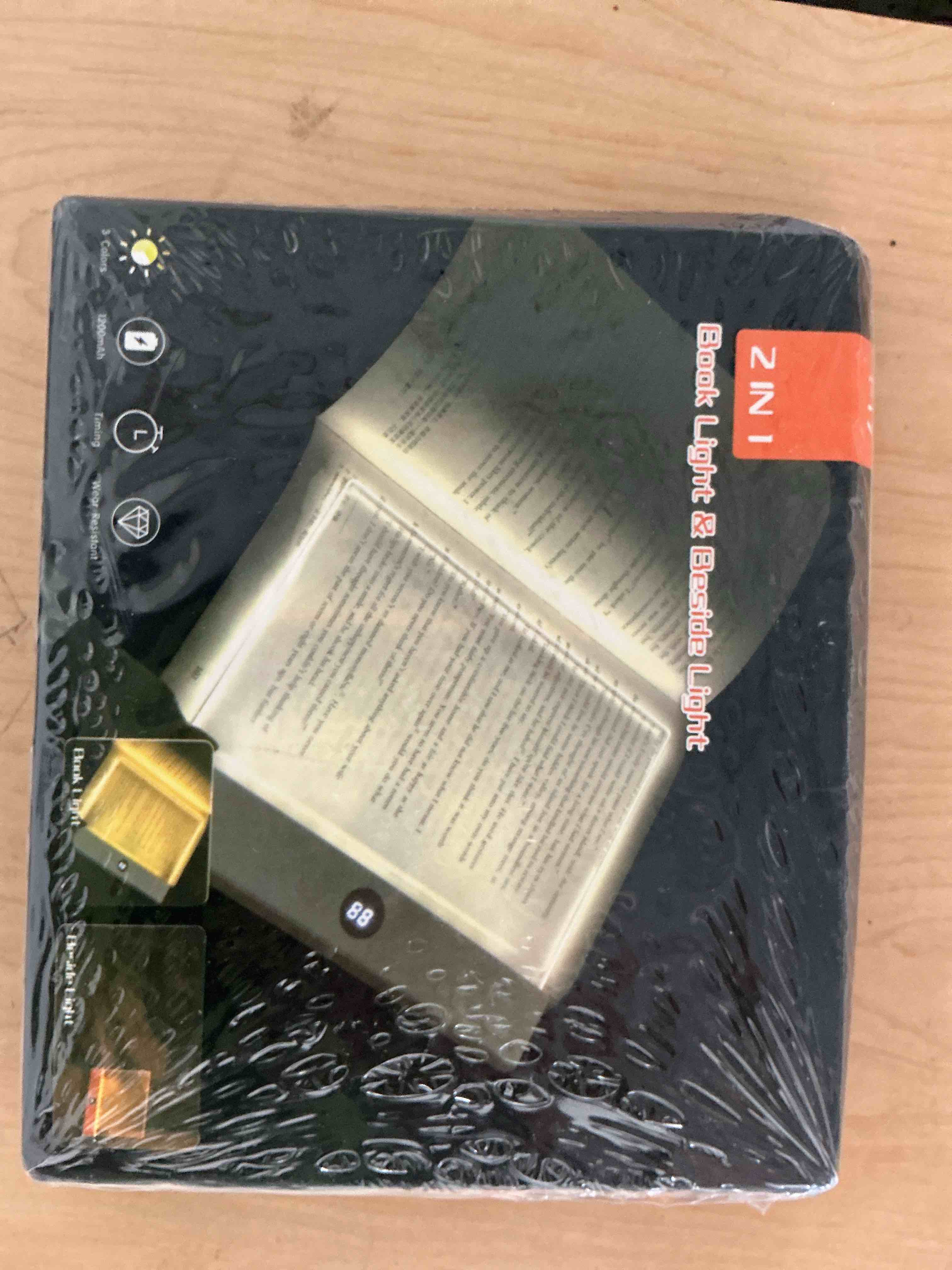 Condition photo showing New/Like New for 30 led book light for reading at night in bed, rechargeable book page light, 3 color temperatures, stepless dimming, 1-99 min timer, 2-in-1 reading light light & night light, gift for readers white