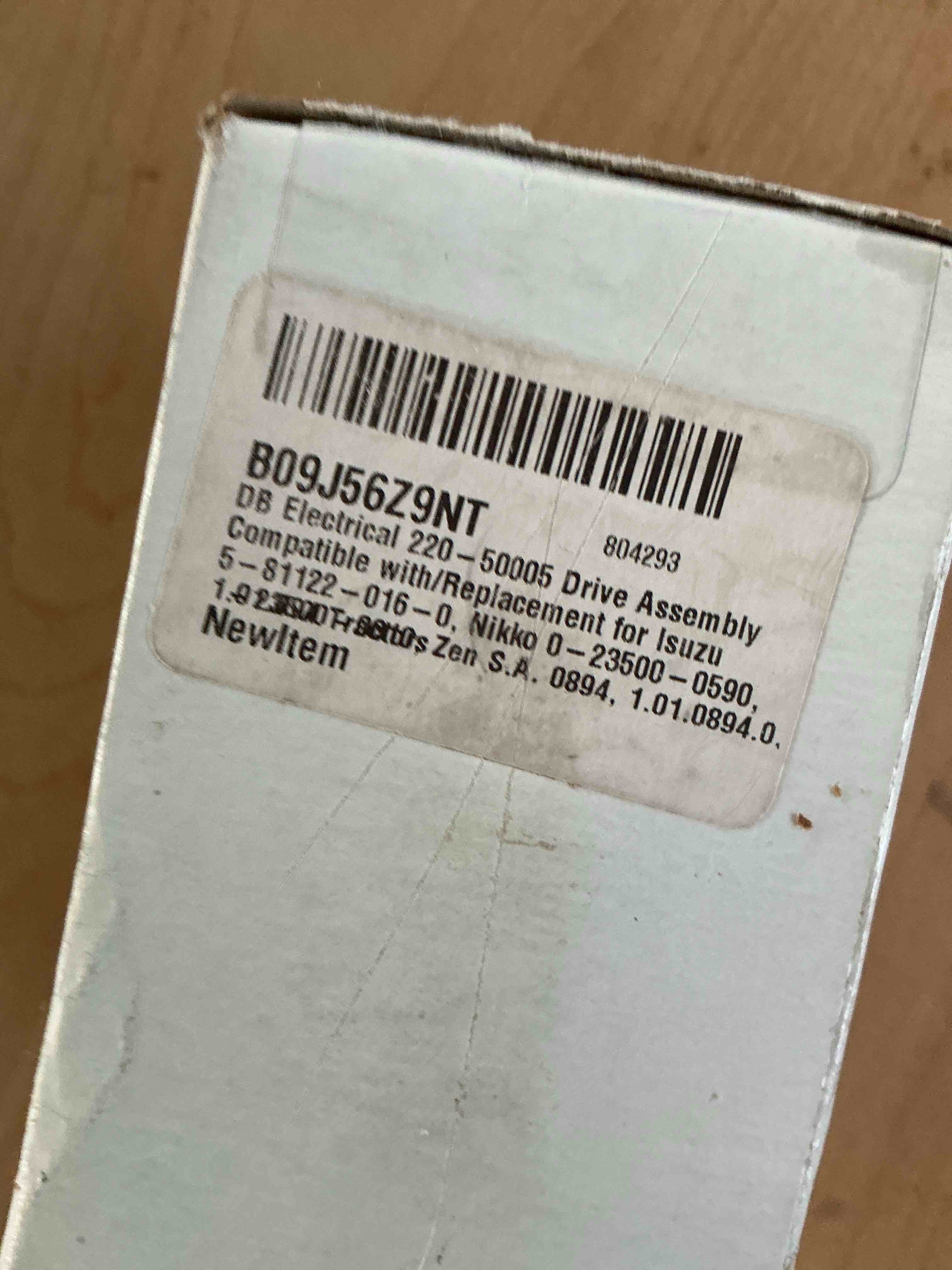 Condition photo showing New/Like New for db electrical 220-50005 drive assembly compatible with/replacement for isuzu 5-81122-016-0, nikko 0-23500-0590, 1-23500-0010, zen s.a. 0894, 1.01.0894.0, 1.01.894 tractors