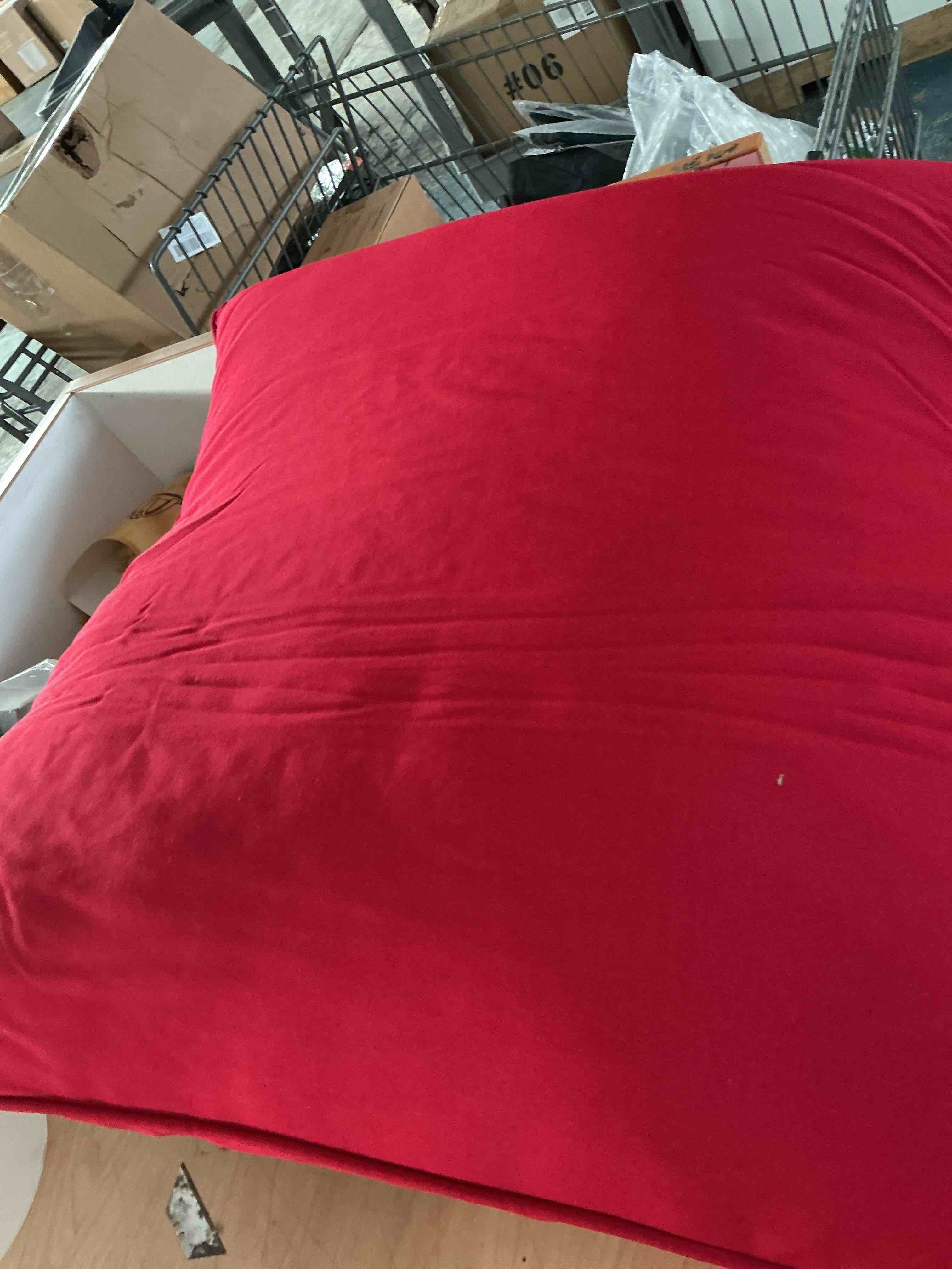 Condition photo showing New/Like New for belord luxury thick outdoor cushion - 22 x24 inch 28d sponge filling fade-resistant chair cushion, spill proof removable patio furniture replacement cushion for sofa bench swing - red. one cushion 