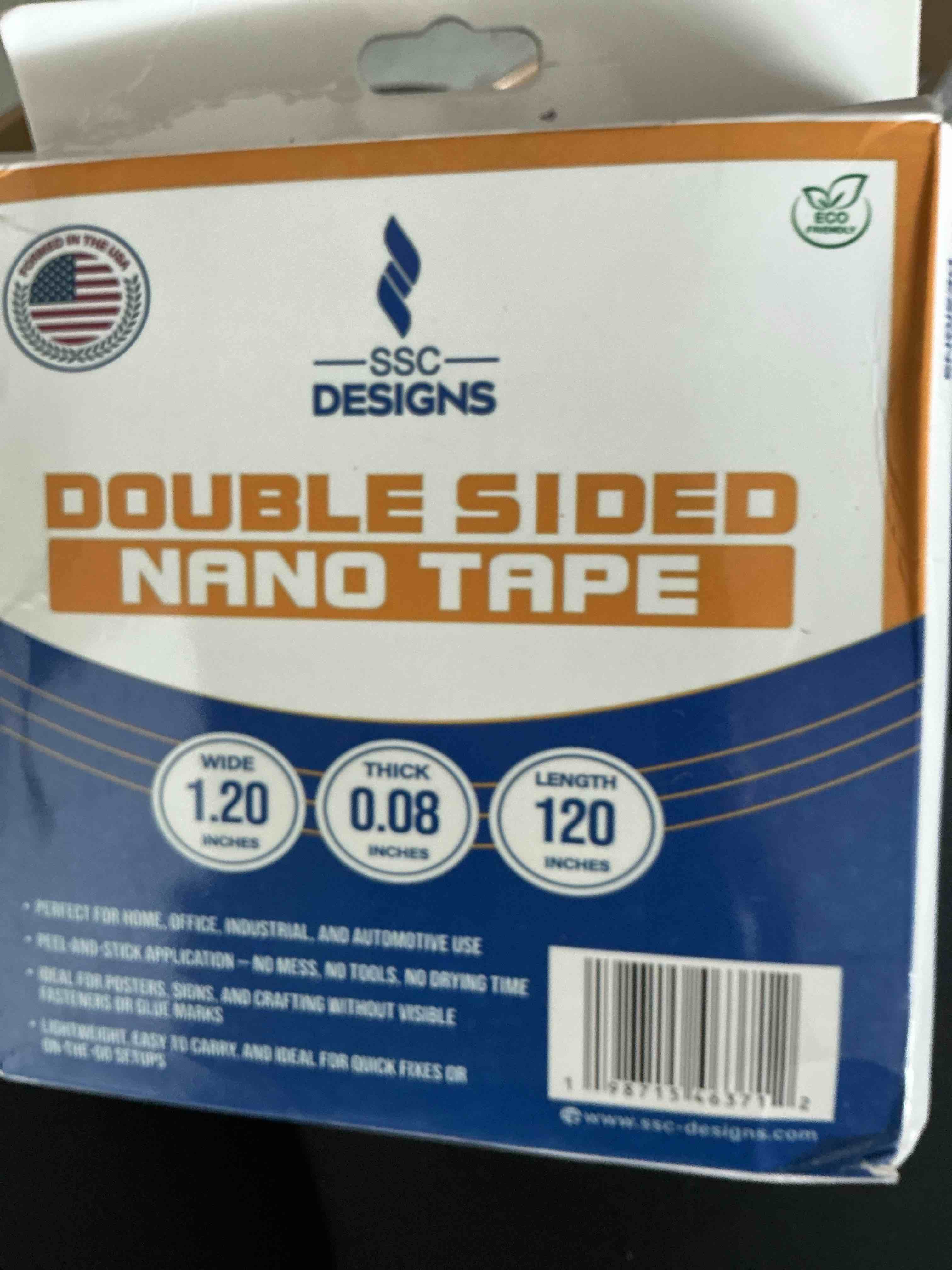 Condition photo showing New/Like New for nultat double sided tape heavy duty, nano reusable, removable, washable double stick tape for wall, multipurpose clear adhesive high temperature tape 1.18" x 120"(10 feet)