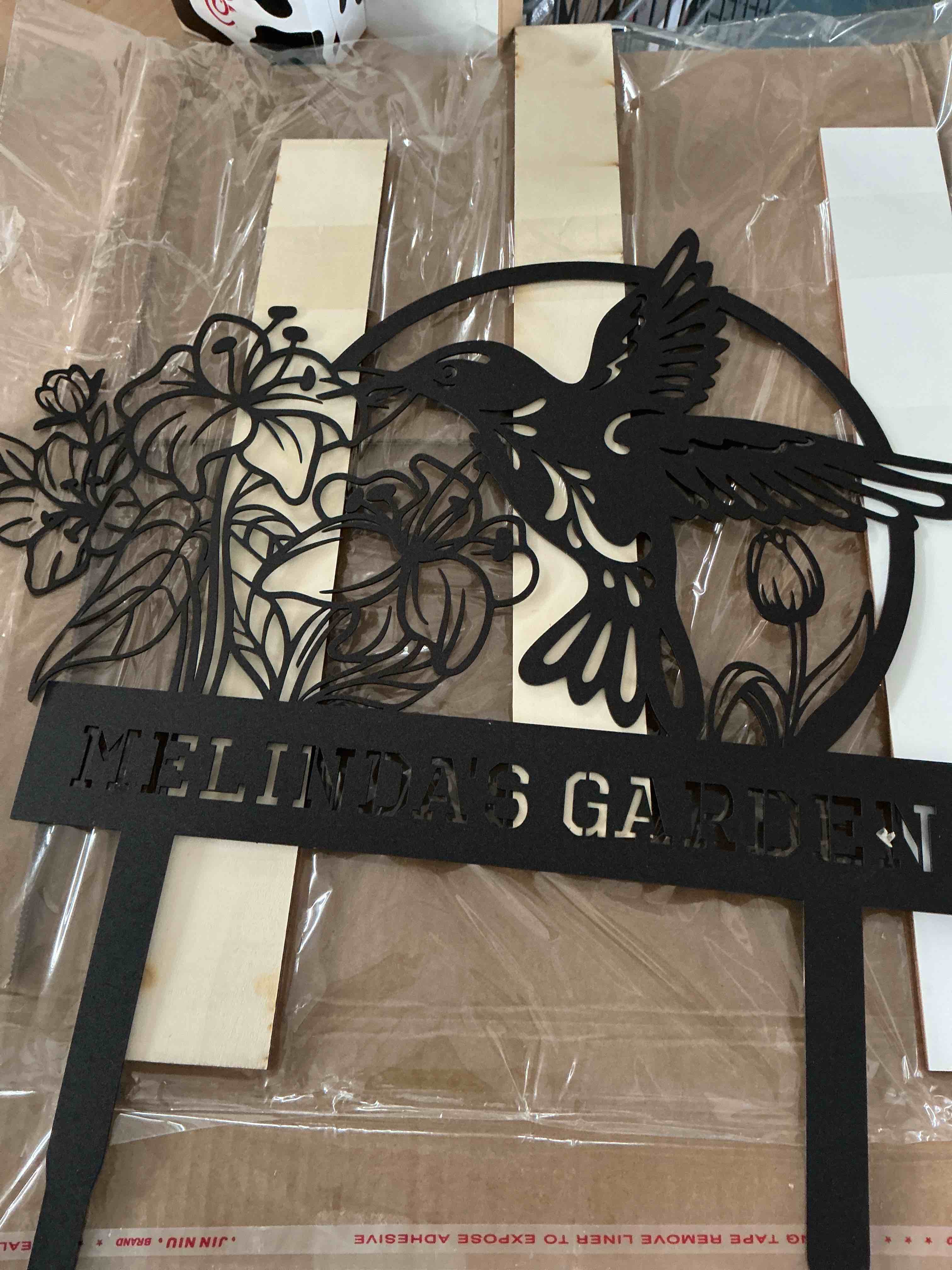 personalized garden sign garden stake metal sign custom garden sign melinda garden