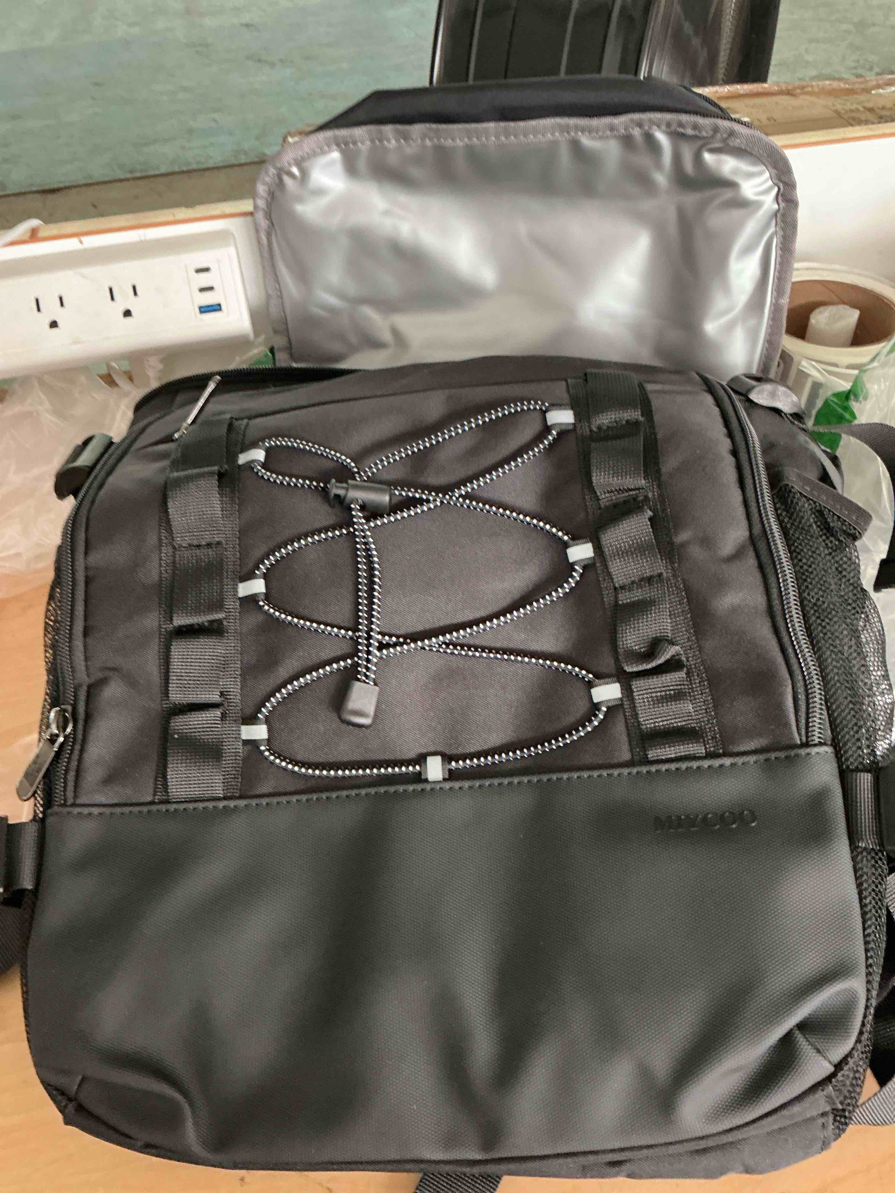 Condition photo showing New/Like New for miycoo cooler backpack - 40 cans insulated backpack cooler for men & women, portable 2 leak proof compartments coolers bag for beach travel picnic lunch hiking bbq camping