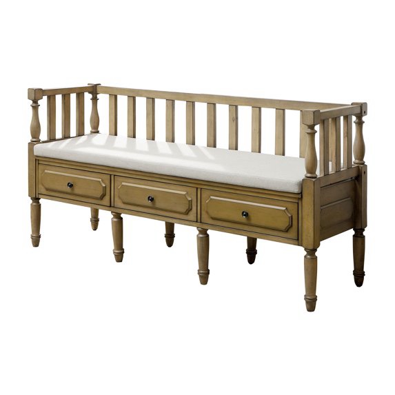 Condition photo showing New/Like New for furniture of america bench with three-piece draw