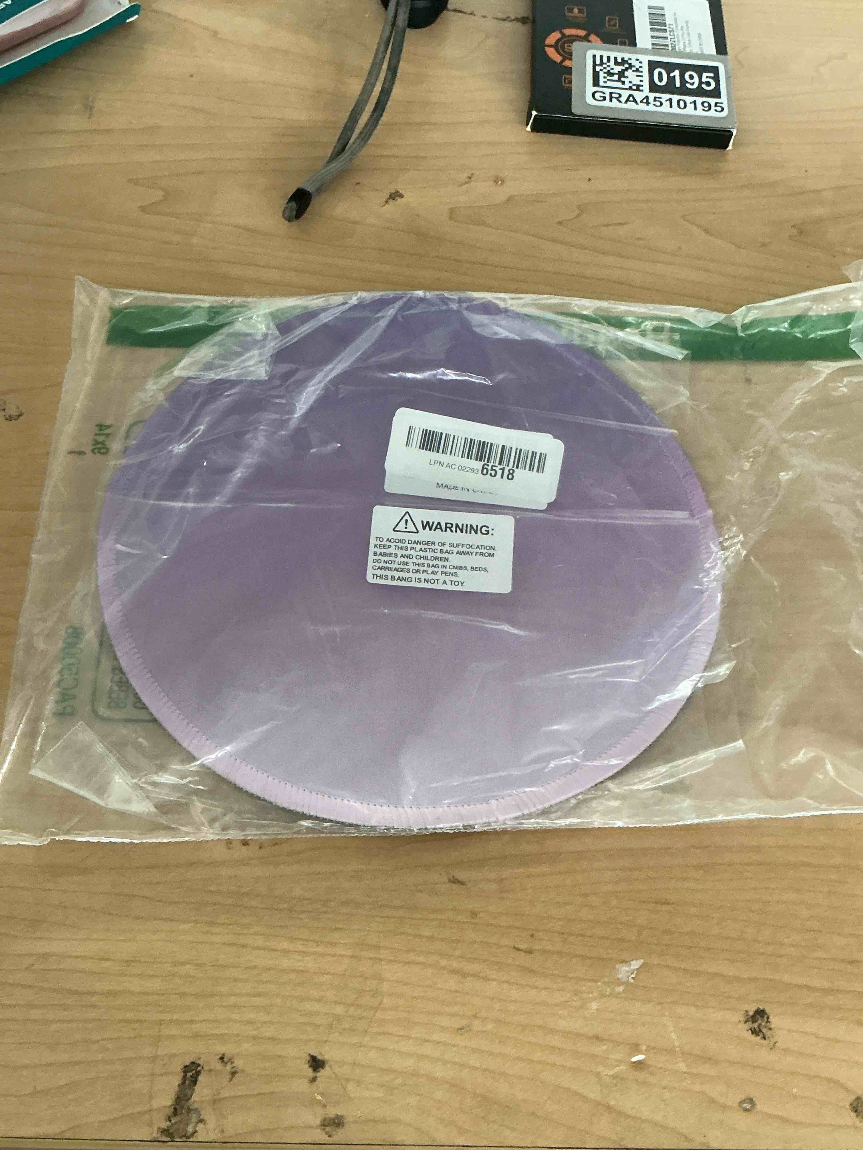 Condition photo showing New/Like New for dapesuom round mouse pad, 8.7 x 8.7 inch premium-textured washable non-slip rubber base cute small mouse mat with stitched edge for  men women wireless computer laptop gaming desk accessories, purple