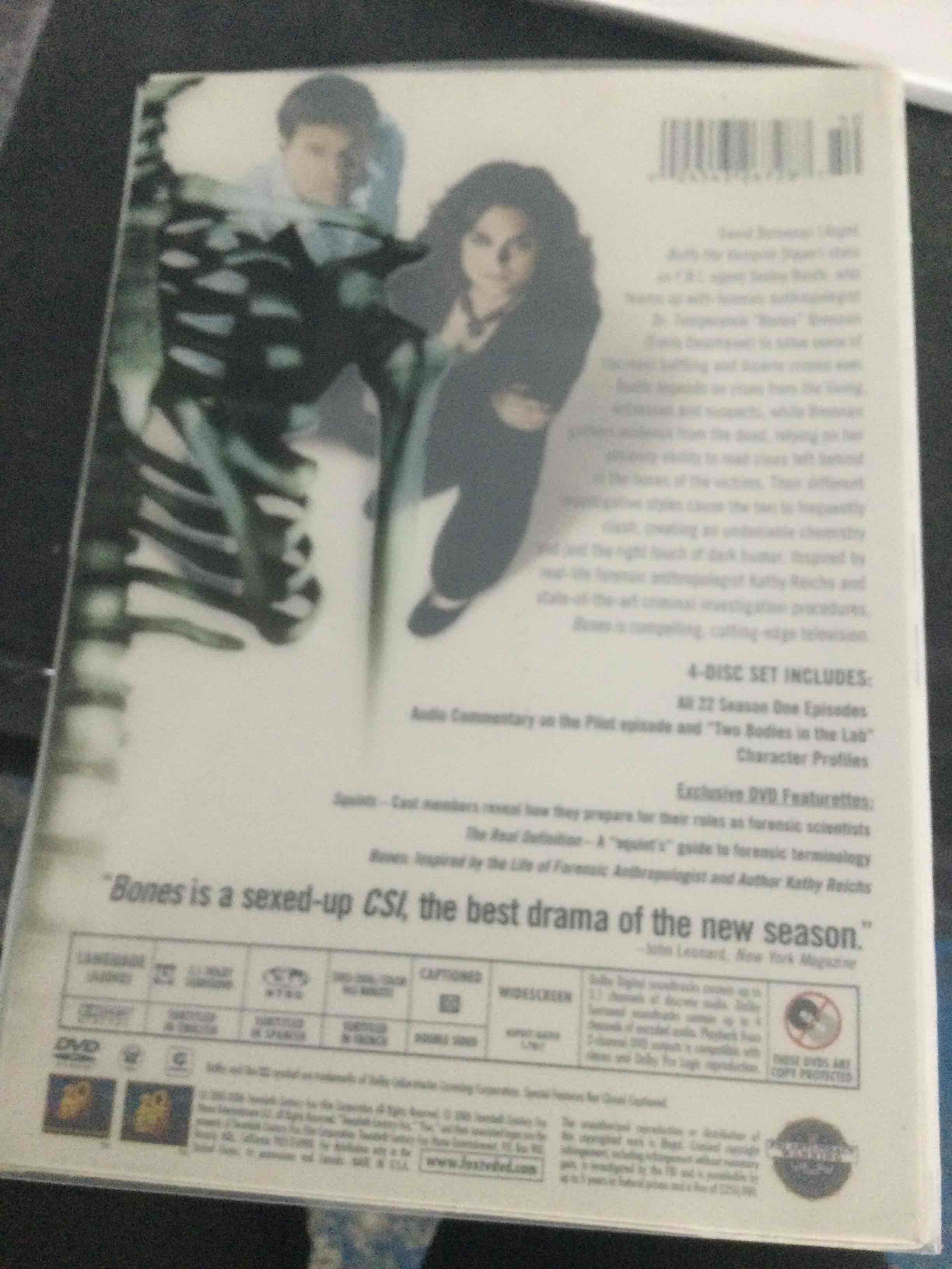 Condition photo showing New/Like New for bones: season one (dvd)