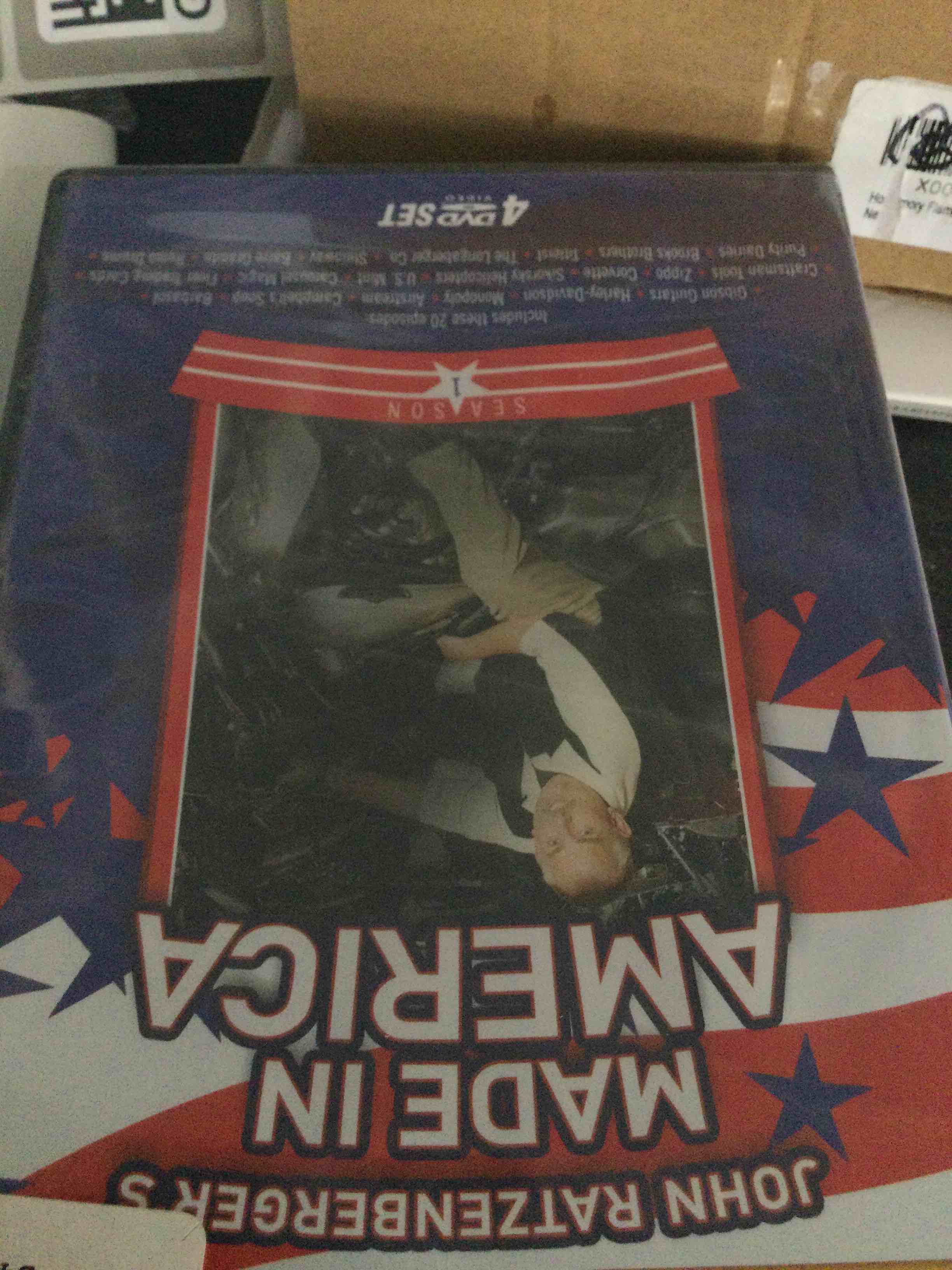 Condition photo showing New/Like New for john ratzenberger's made in america (4 disc set)