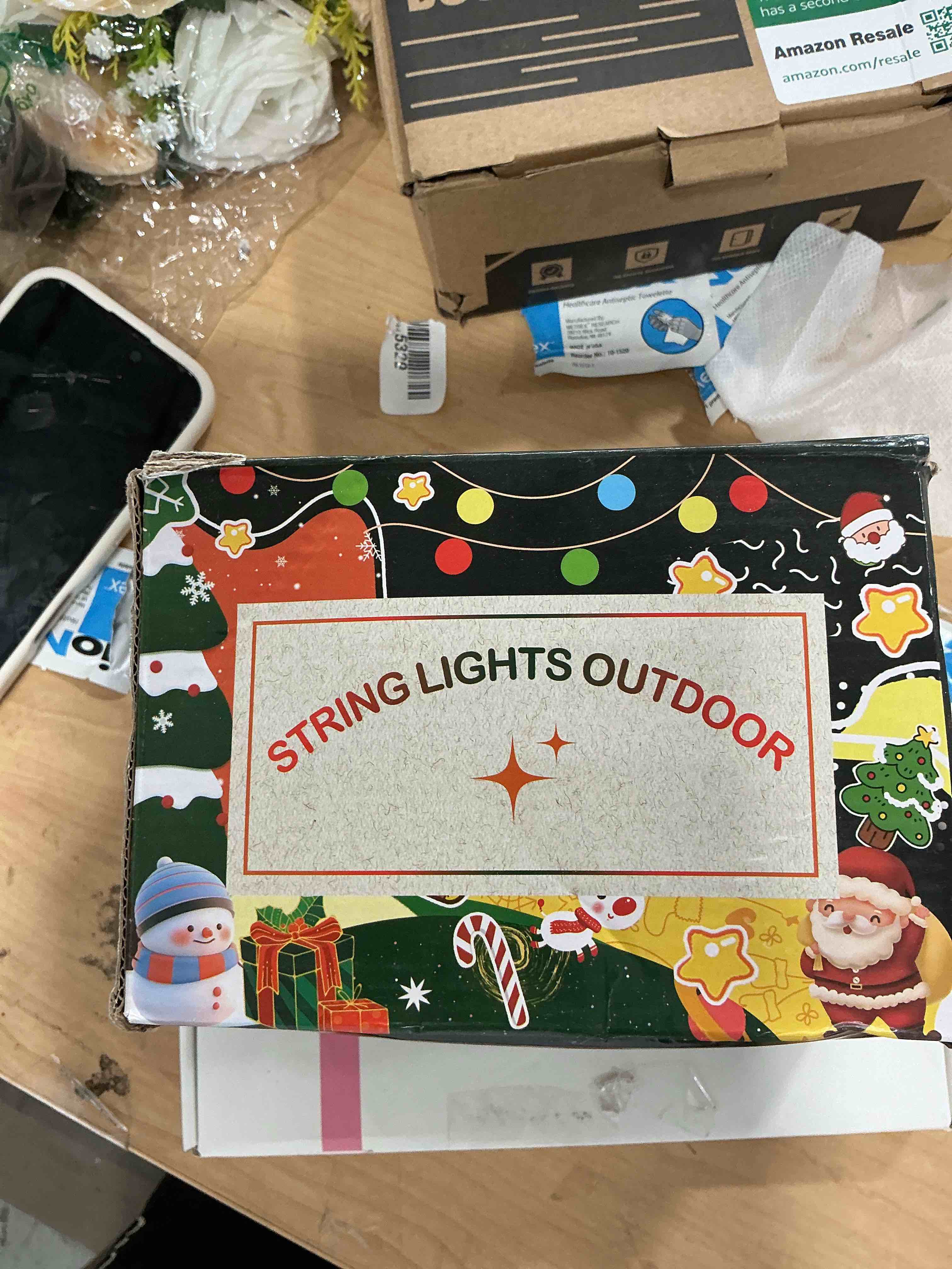 Condition photo showing New/Like New for knonew christmas lights outdoor 300 led 99ft clear wire color changing string lights with 11 modes & timer dimmable fairy light for xmas tree roof yard wedding decorations(warm white to multicolor) clear wire 99 ft 300 led