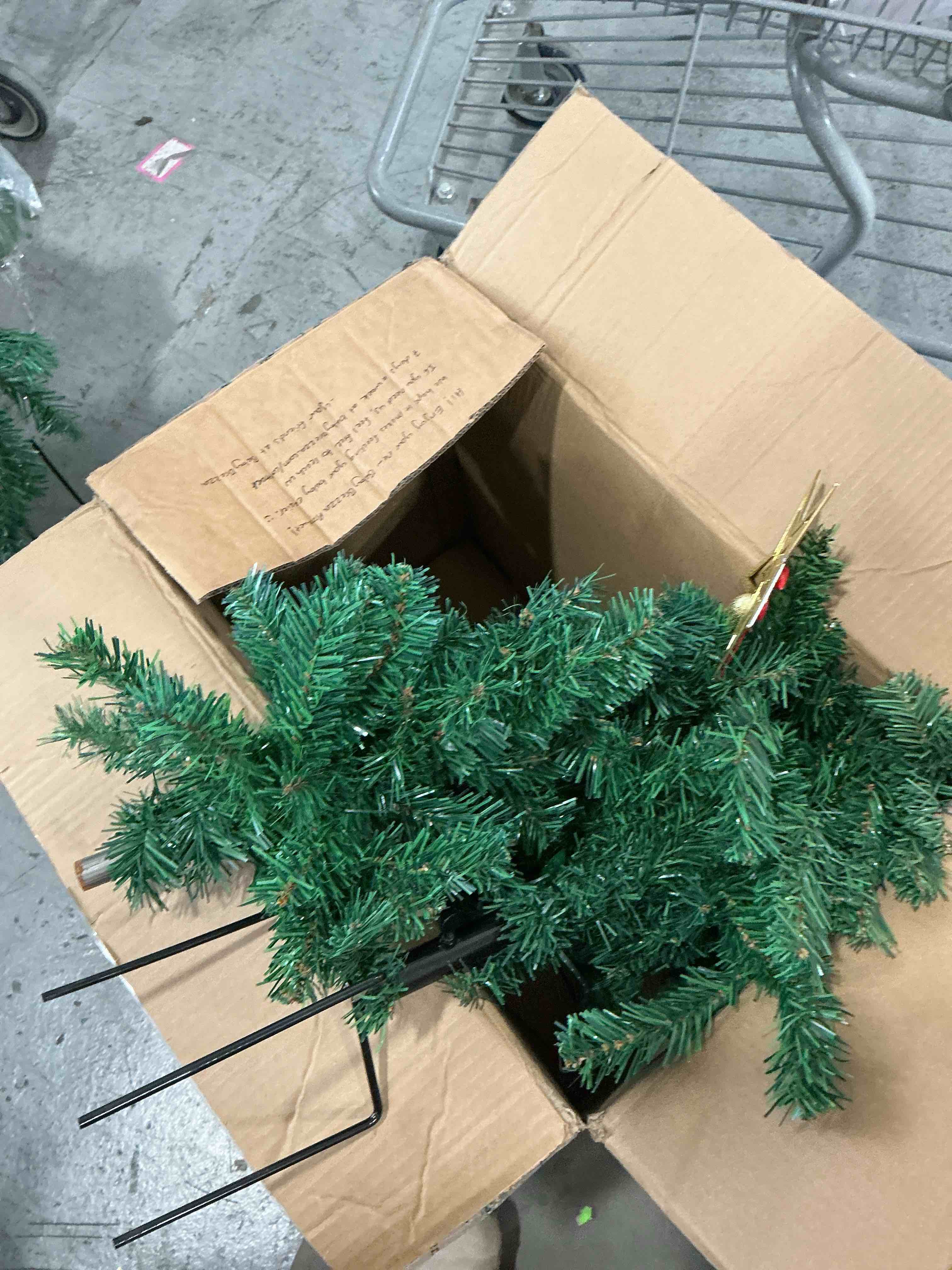 Condition photo showing New/Like New for upgraded set of 2 solar christmas tree, outdoor christmas decorations,prelit xmas tree w/ 100 led multi-color c6 string lights for outsdie holiday display yard front porch pathway grave cemetery decor