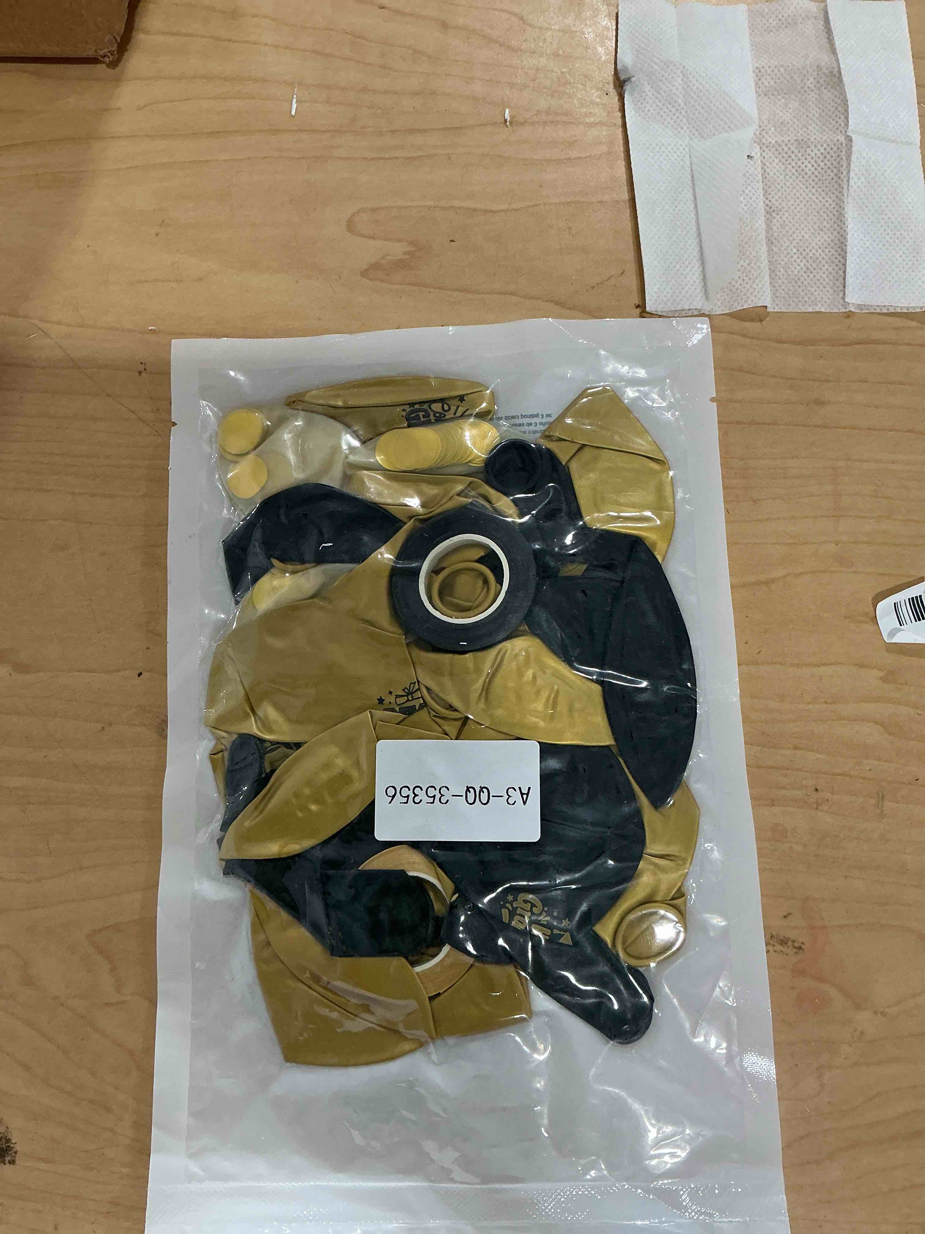 Condition photo showing New/Like New for black and gold grad 2026 graduation balloons, black gold congrats grad class of 2026 printed balloons graduation celebration party supplies decorations