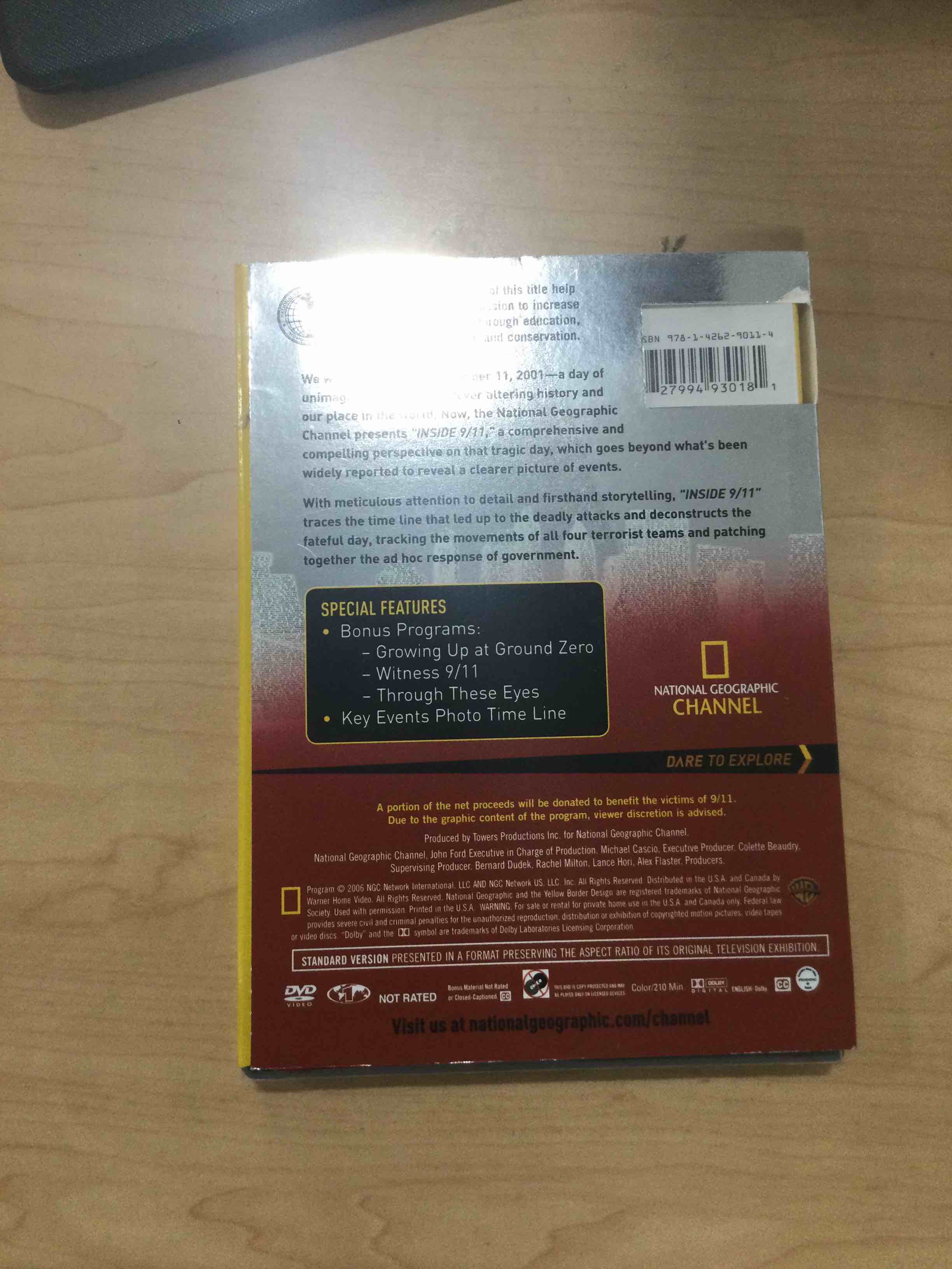 Condition photo showing New/Like New for national geographic: inside 9/11 (commemorative edition)