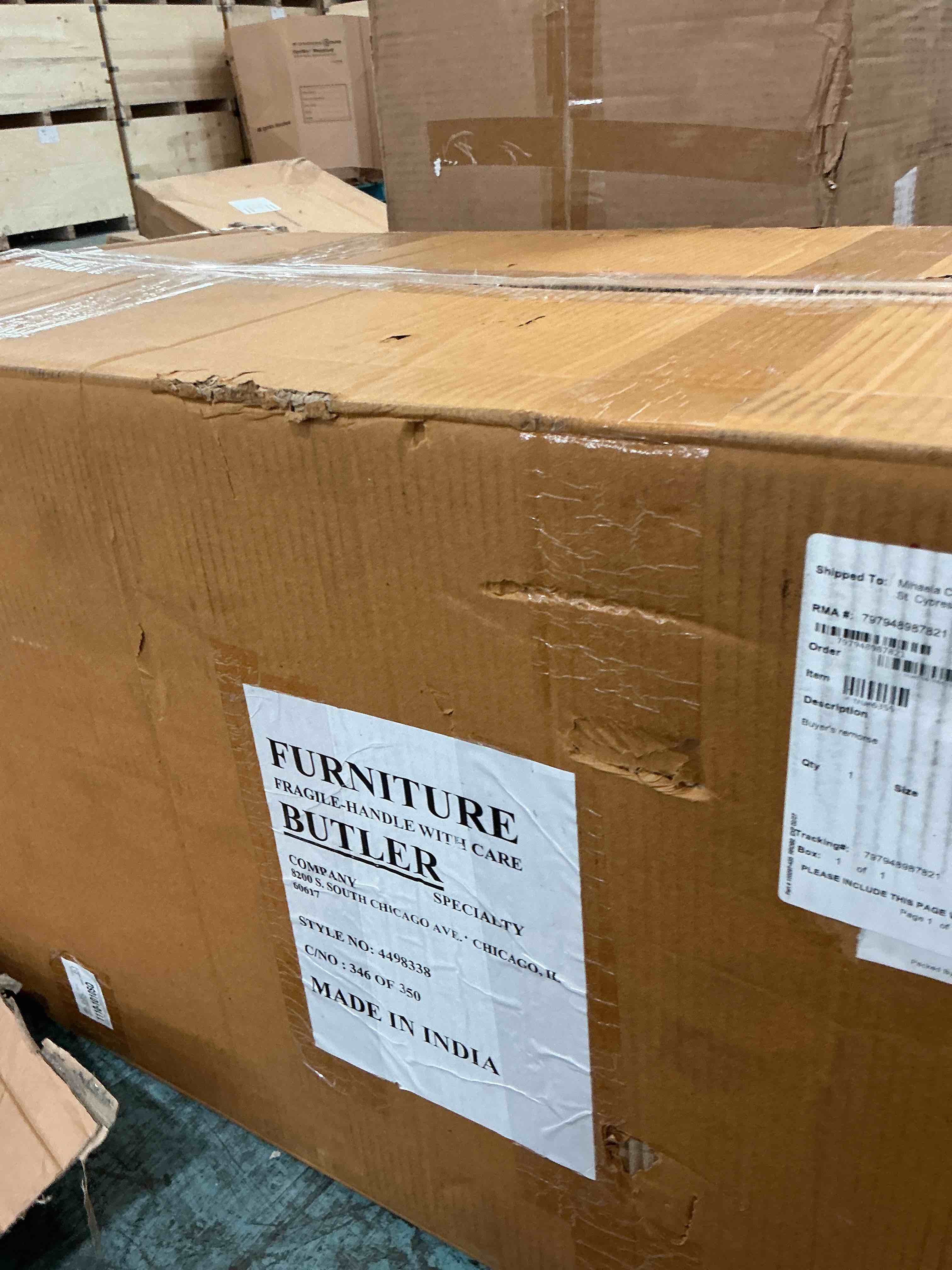 Condition photo showing New/Like New for butler, furniture, bench style number 449-8338