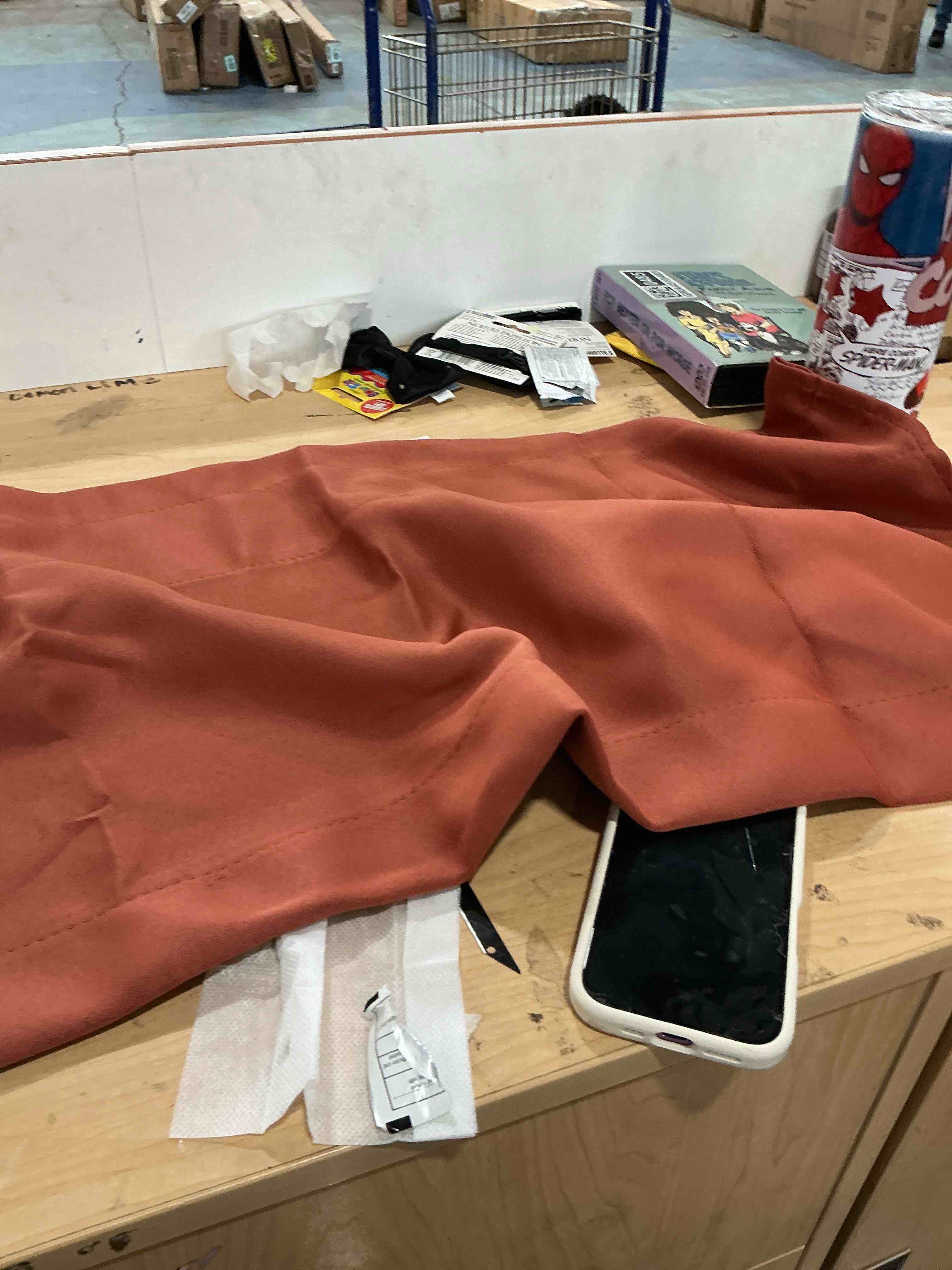 Condition photo showing New/Like New for miulee fall orange blackout rod pocket window valance 1 panel (not the item but similar to it)