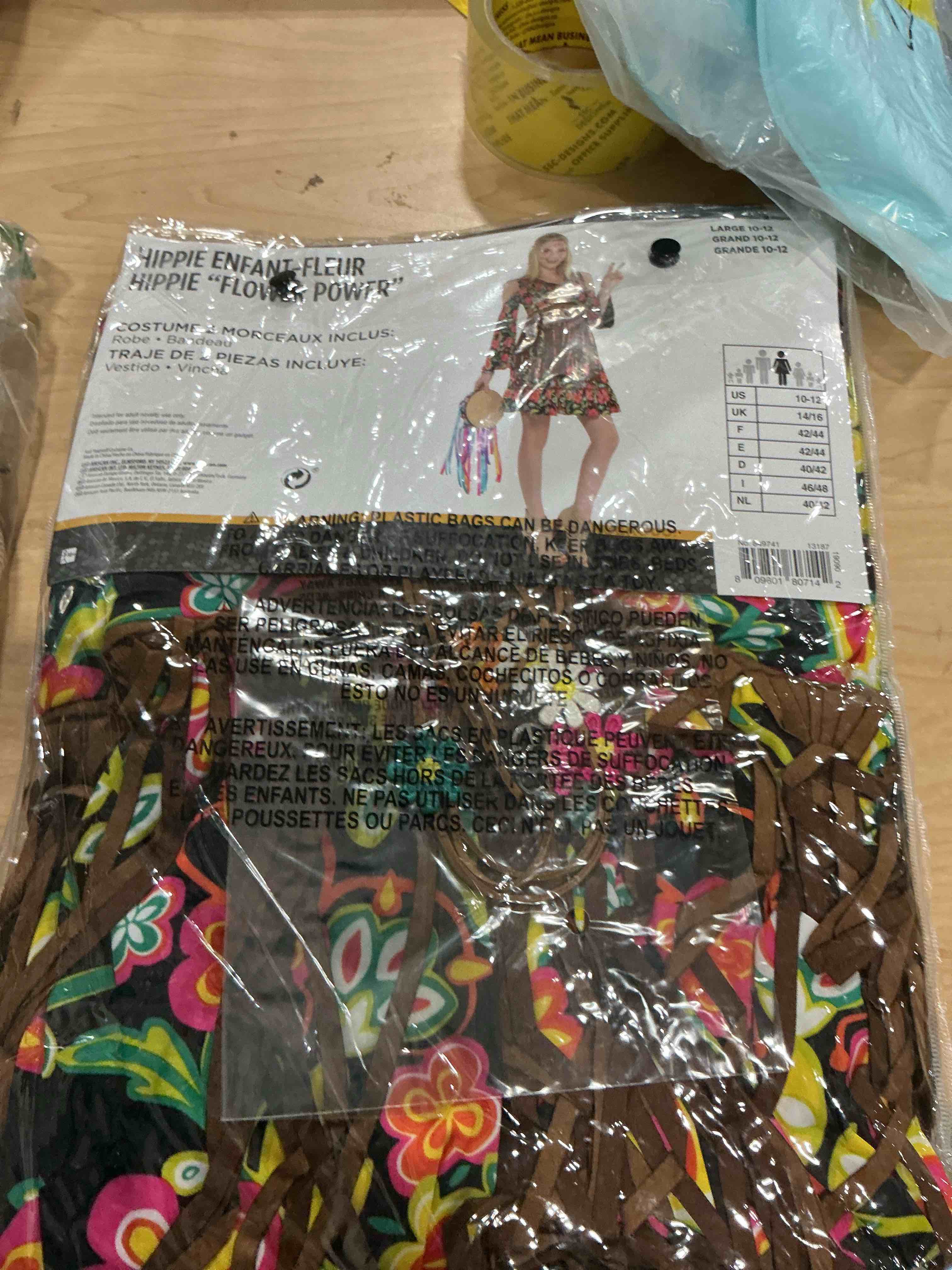 Condition photo showing New/Like New for amscan flower power hippie