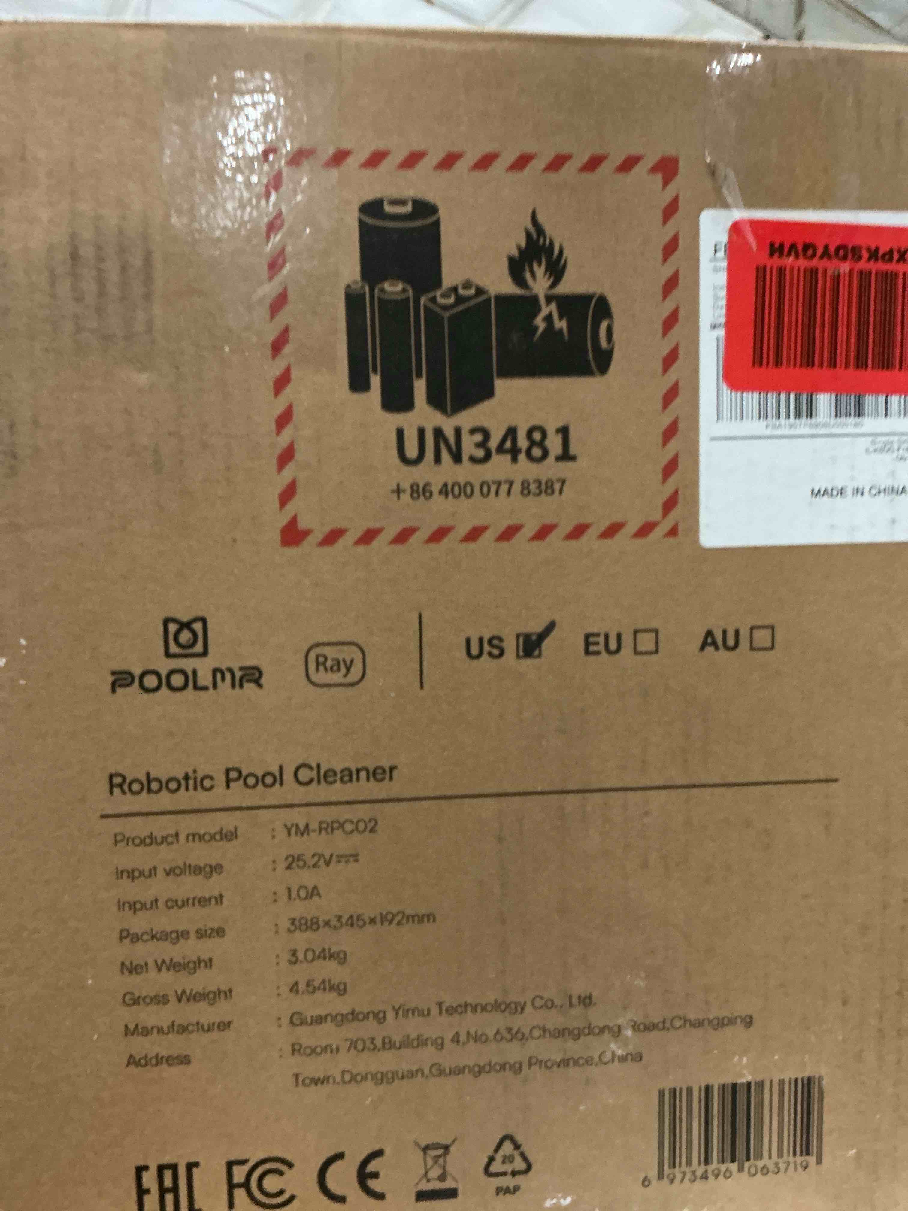 Condition photo showing New/Like New for poolmr cordless robotic pool cleaner - above ground pool vacuum robot - 40w strong suction, dual cleaning system, barrier crossing, 120-min runtime up to 1614 sq for above ground pools, grayish white