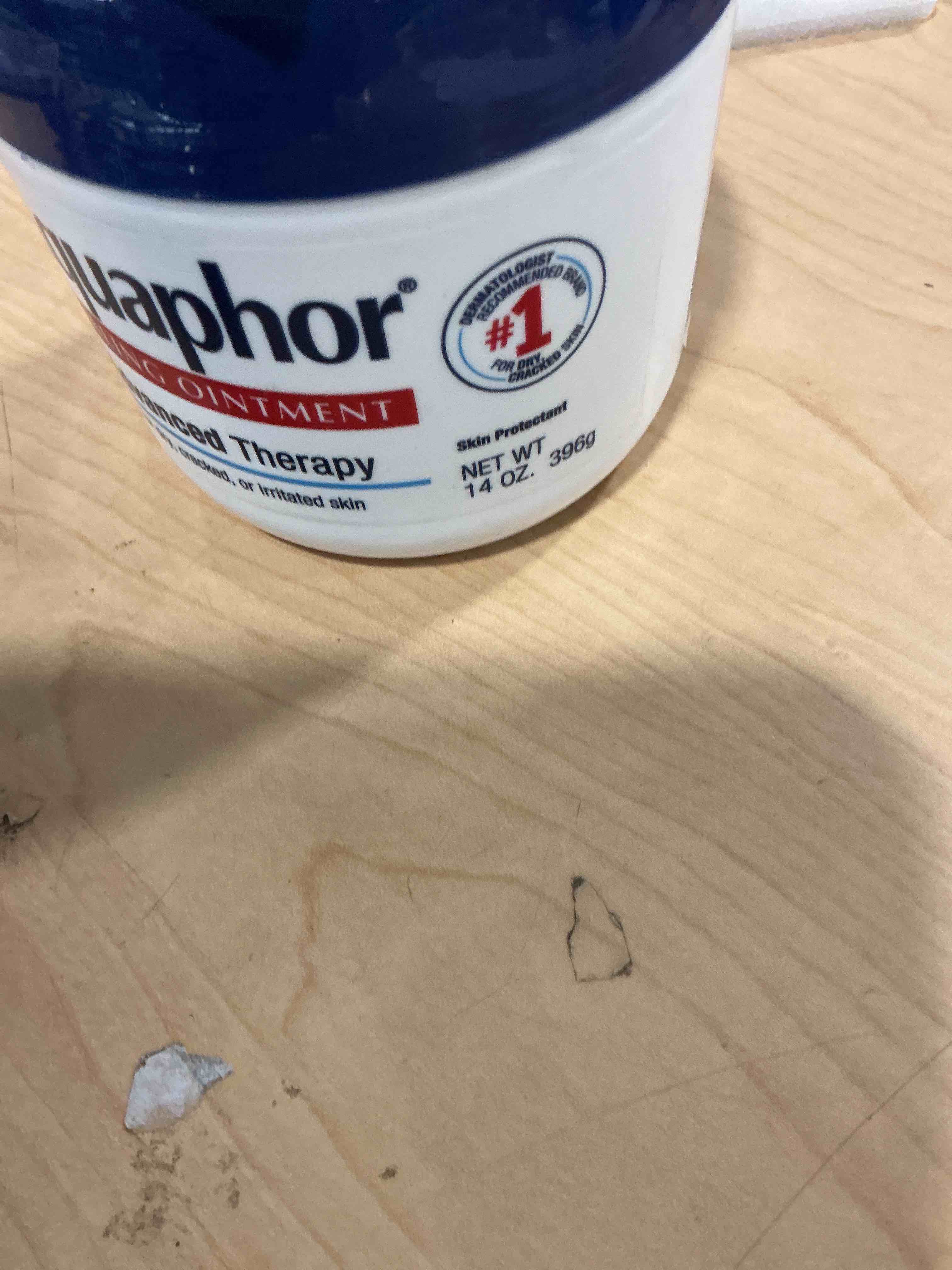 Condition photo showing As Is for aquaphor advanced therapy healing ointment skin protectant, 14 oz | clinically proven skin protectant moisturizer for cracked, irritated or dry skin relief, dye and fragrance free