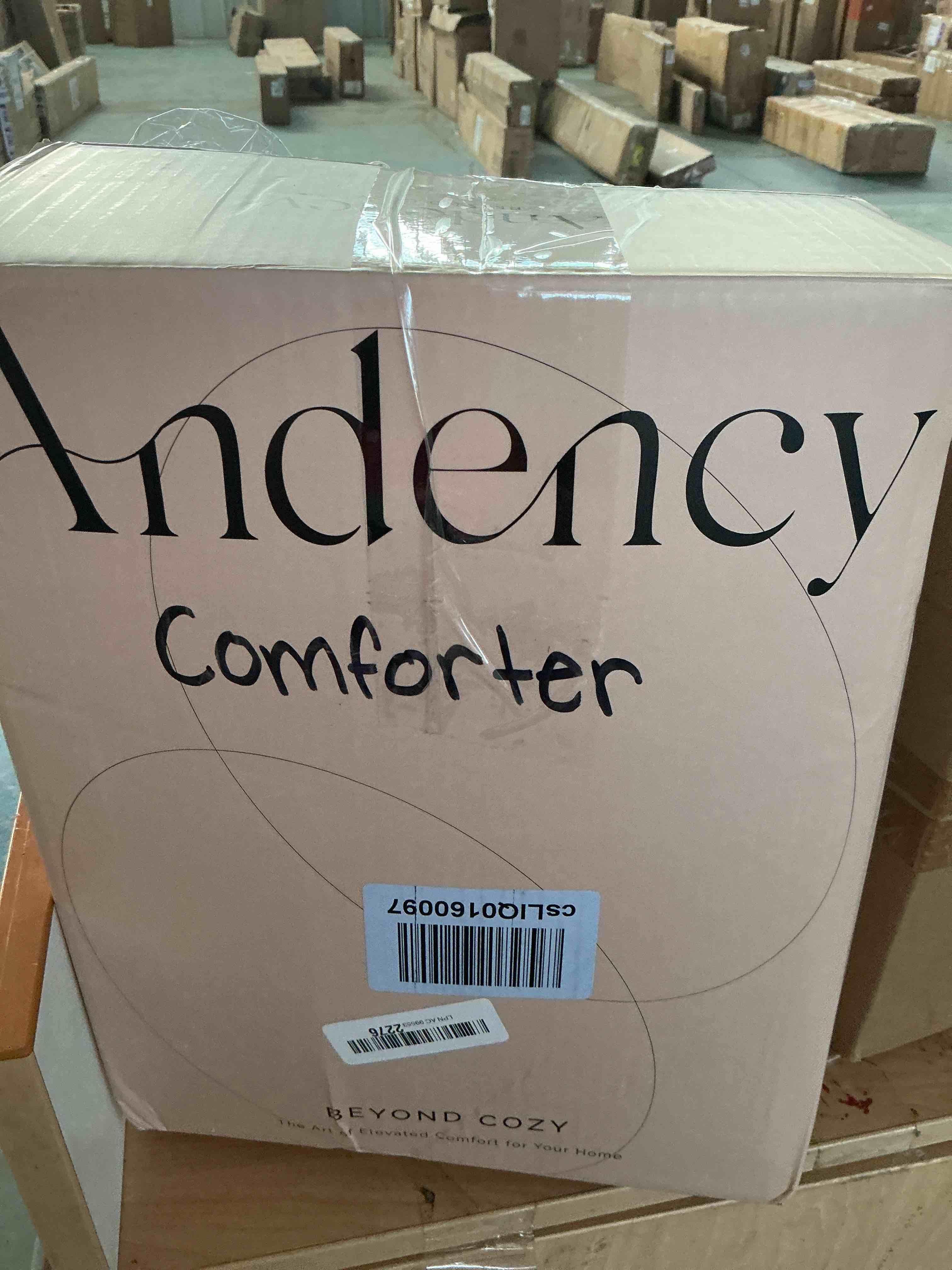 Condition photo showing New/Like New for andency beige full size comforter set, 3 pieces farmhouse shabby chic ruffle comforter, soft lightweight fluffy all season polyester bedding comforter set for teenagers, girls, women beige full(79"x90")