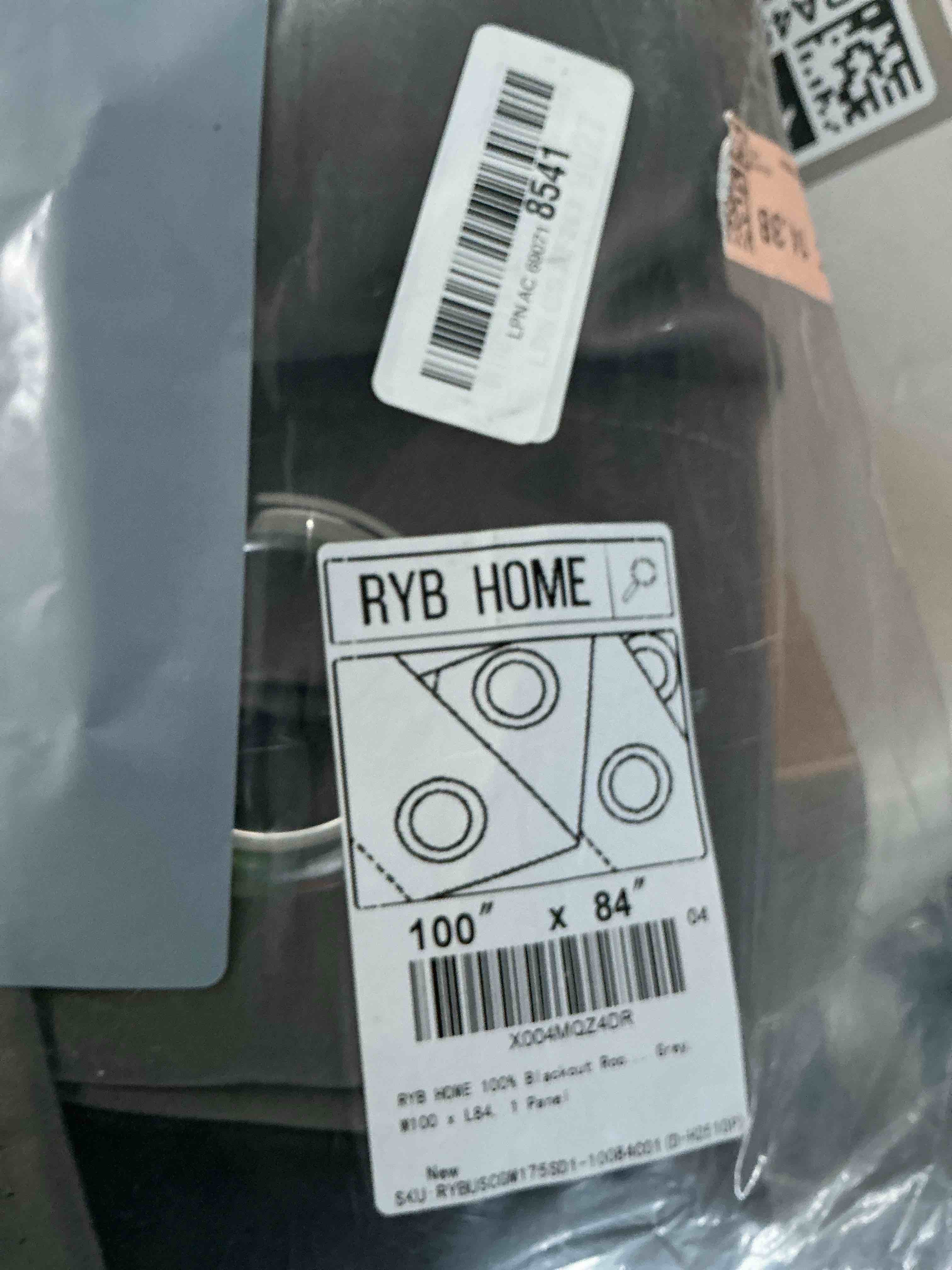 Condition photo showing New/Like New for ryb home soundproof curtains 84 inches - 3 layers blackout curtains noise cancelling thermal insulted drapes for door window living room nursery divider drapes, w 52 x l 84 inch, gray, 1 pair | noise cancelling, thermal insulated, drapes for door window living room nursery divider, w52 x l84, grey, 2 panels