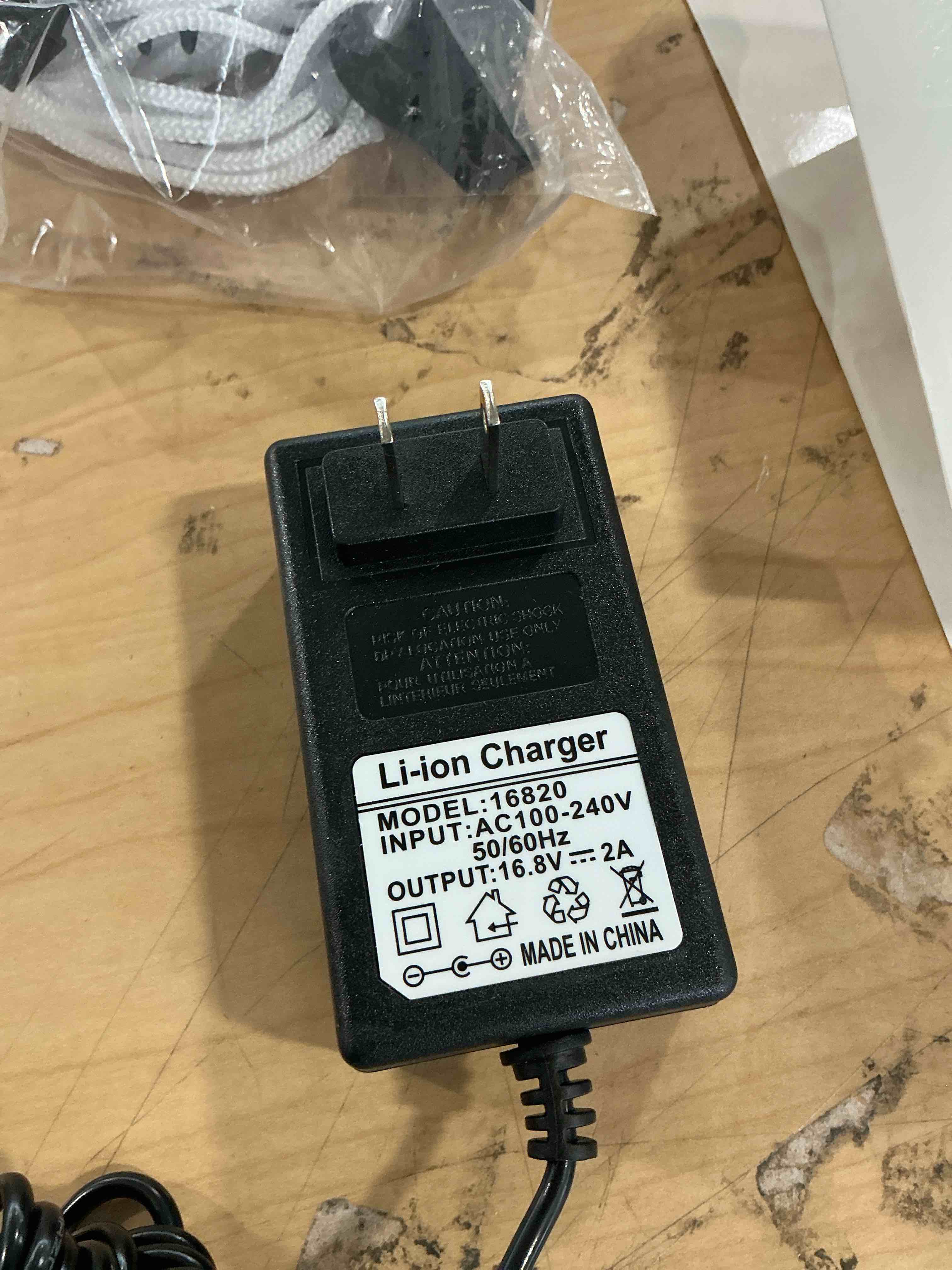 Condition photo showing New/Like New for 16.8v charger ac/dc dedeo drill 16.8 volt charger for 4s batteries pack 14.4v 14.8v 14.6v replacement dc round 5.5x 2.5mm / 2.1mm