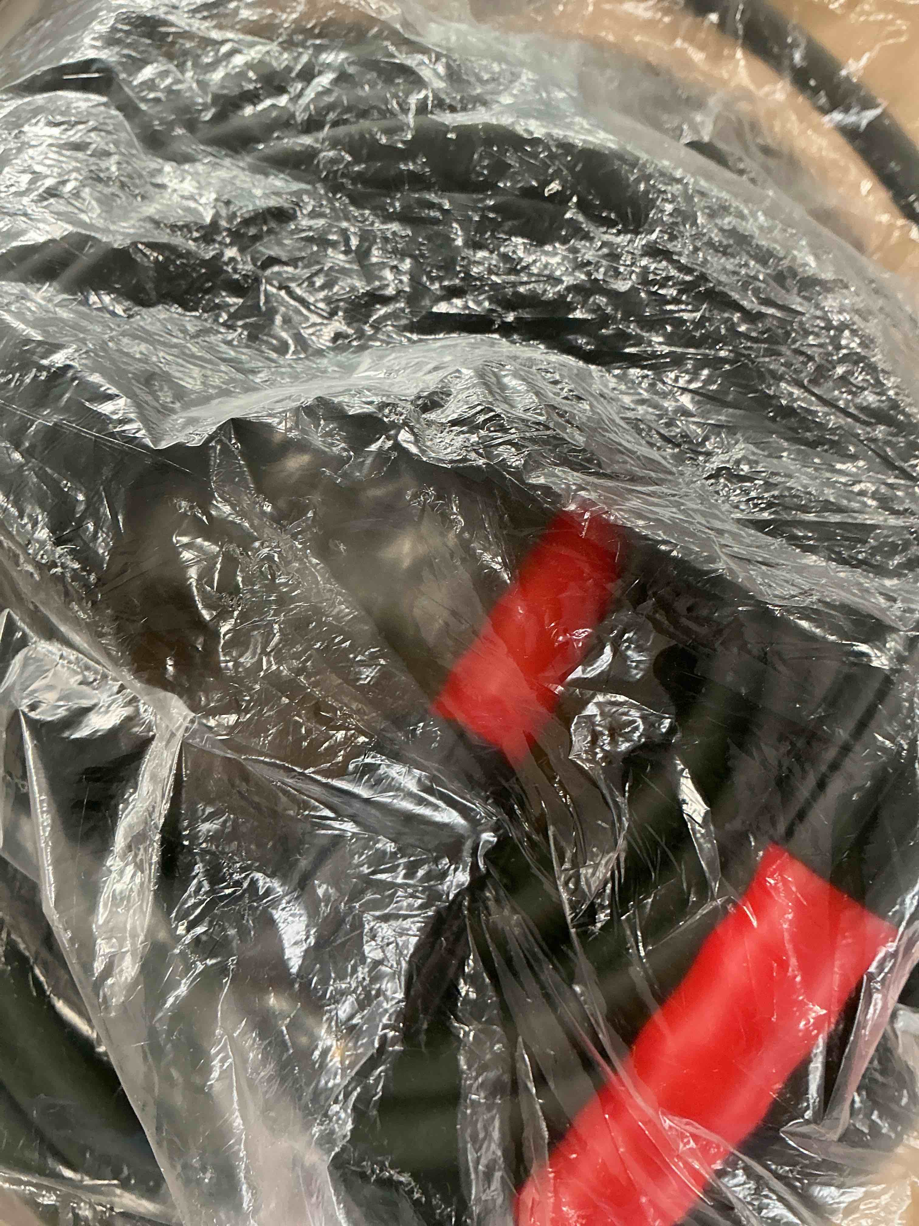 Condition photo showing New/Like New for yamatic flexible pressure washer hose 50 ft 1/4", m22-14mm females | with 3/8" quick-connect adapters, 3200 psi kink-resistant, replacement/extension hose for power washing, grey