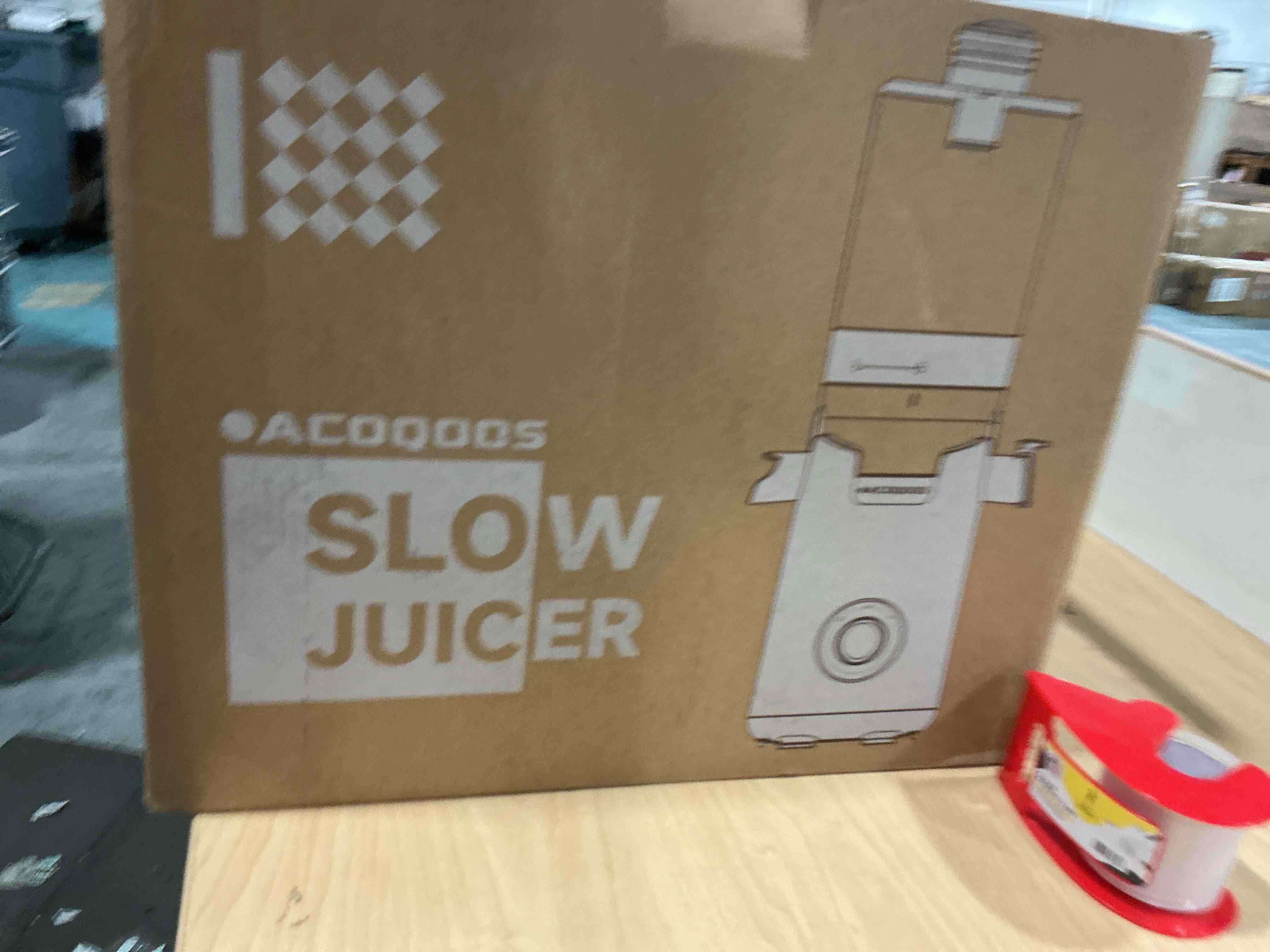 Condition photo showing New/Like New for acoqoos juicer machines, 5.3" wide chute for whole fruit and vegetable,1.8l auto-feed time-saver, slow masticating high yield, easy to clean cold press juicer with 2 cups
