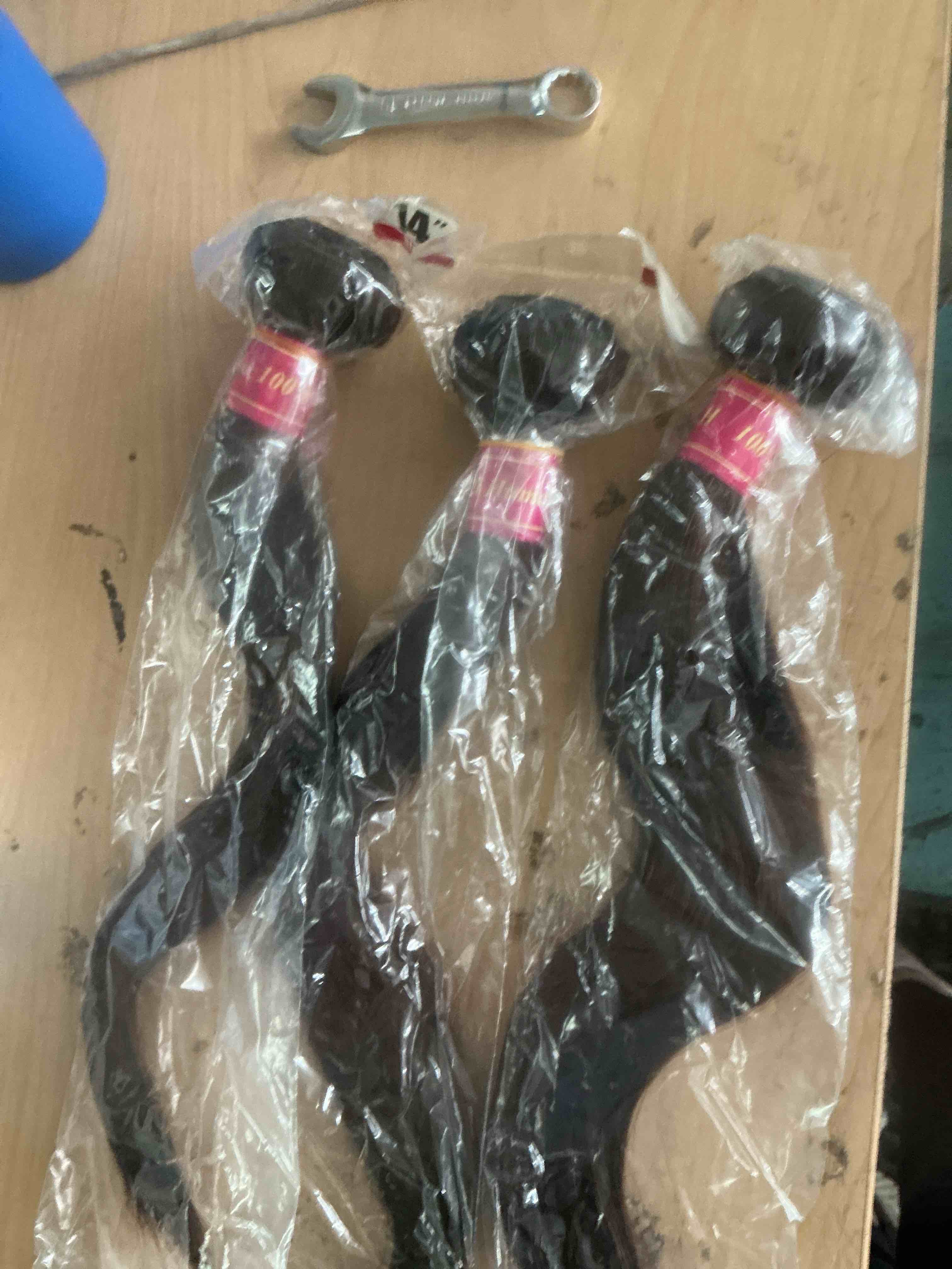 Condition photo showing New/Like New for human hair bundles straight virgin hair extensions quick weave 14 16 18 in | 10a 100% unprocessed raw brazilian remy trippy hair 3 bundles human hair for black women natural black color soft and thick