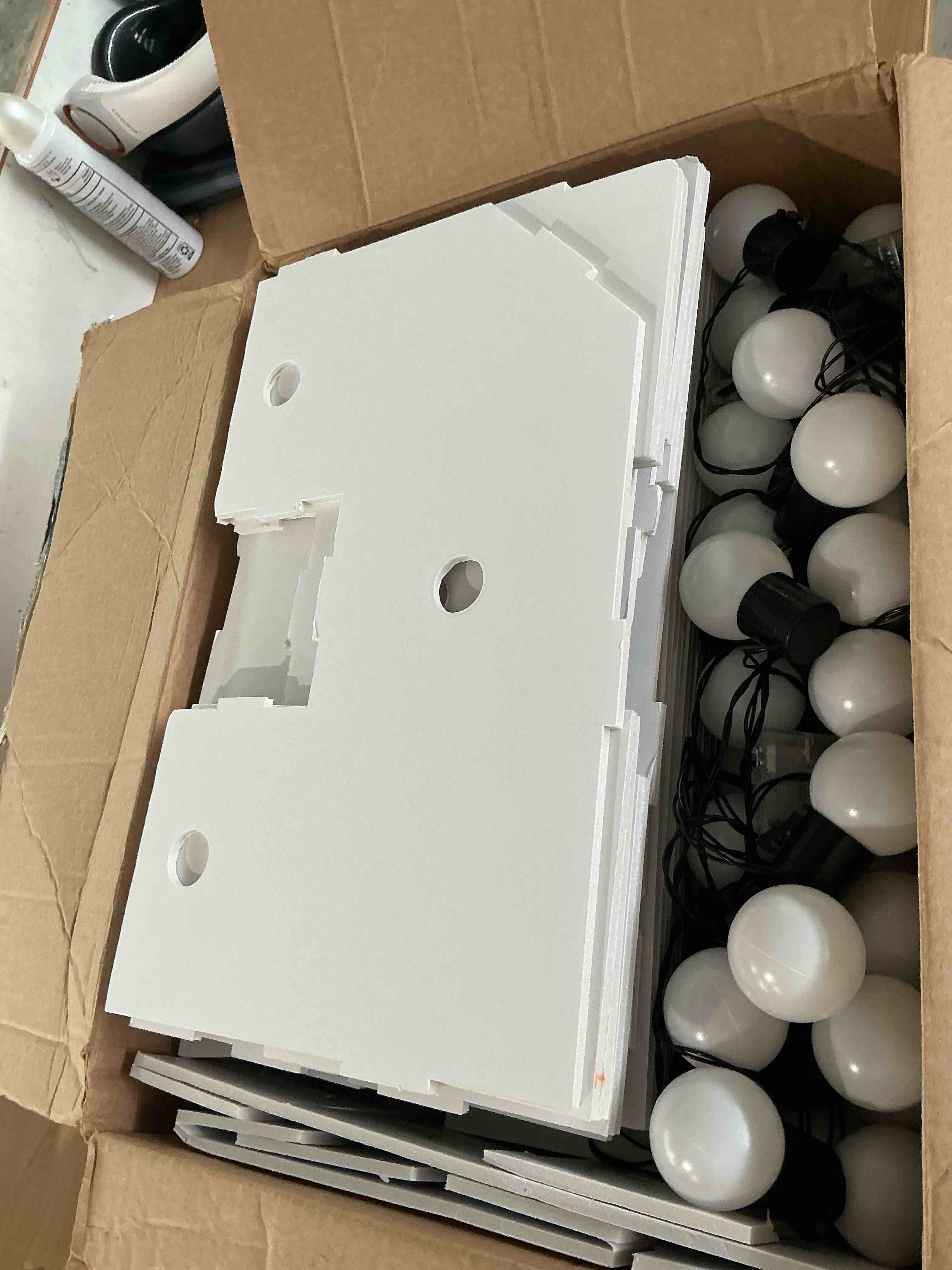 Condition photo showing New/Like New for imprsv battery operated string lights for marquee light up letters numbers led 10-bulb white indoor outdoor cool white light bulbs bedroom wall christmas decor wedding birthday party decorations